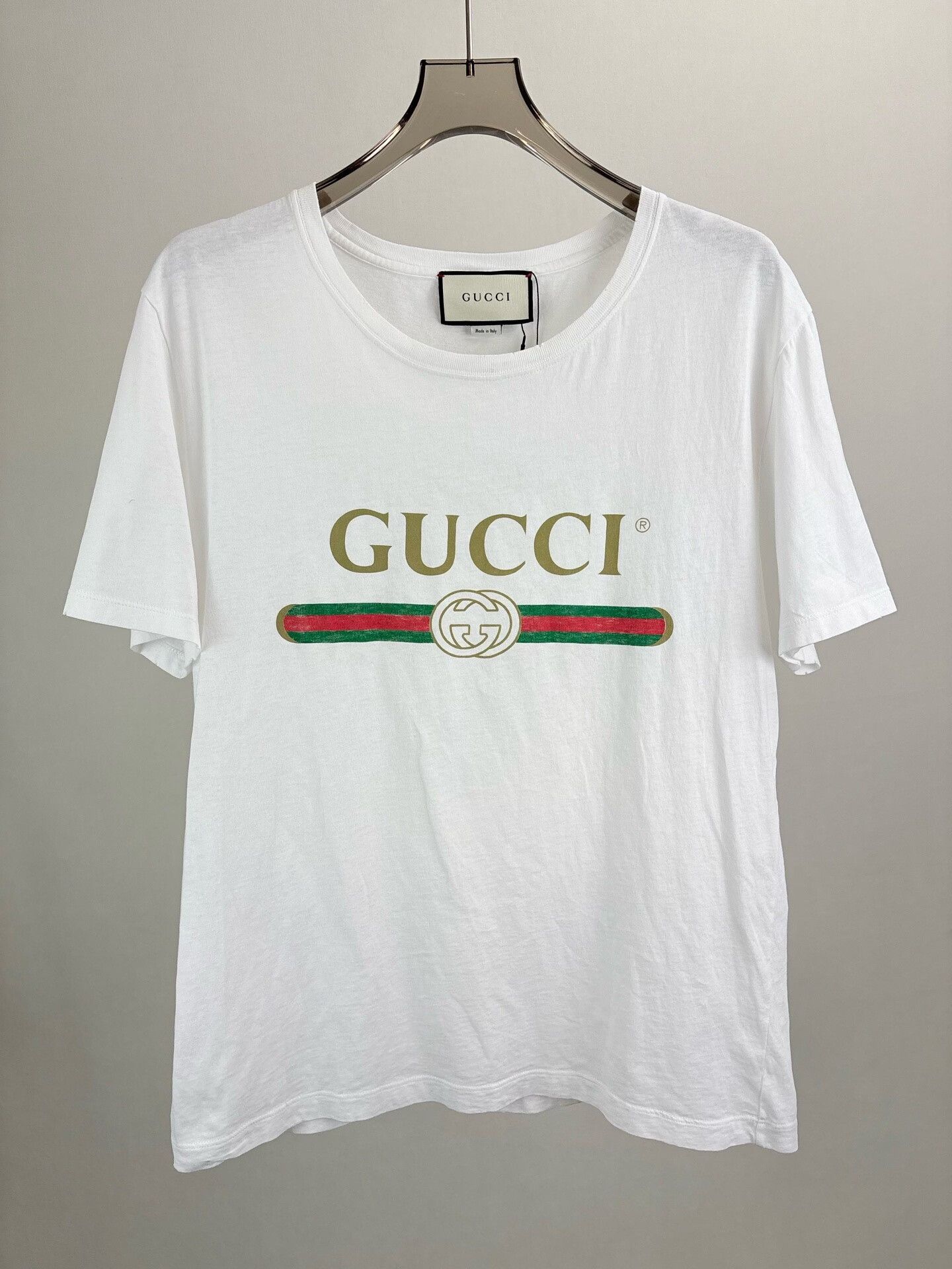 Gucci Gucci Vintage Logo Belt Print T-Shirt Size M Size US M / EU 48-50 / 2 - 2 Thumbnail