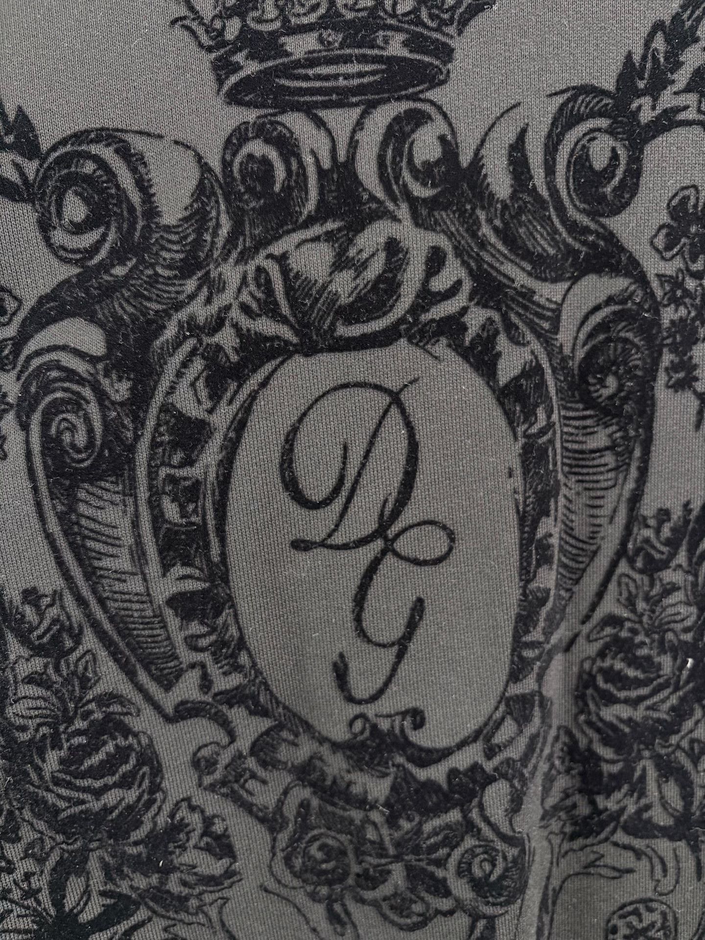 Dolce & Gabbana Dolce & Gabbana Flocked Baroque Sweatshirt L Size US L / EU 52-54 / 3 - 4 Thumbnail