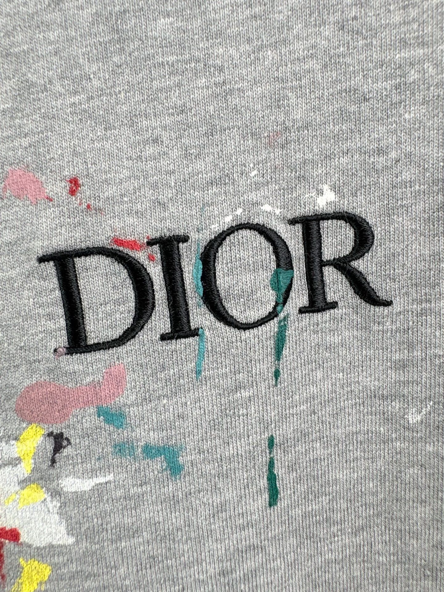 Dior Dior Paint Splatter Embroidered Logo T-Shirt XXL Size US XXL / EU 58 / 5 - 4 Thumbnail