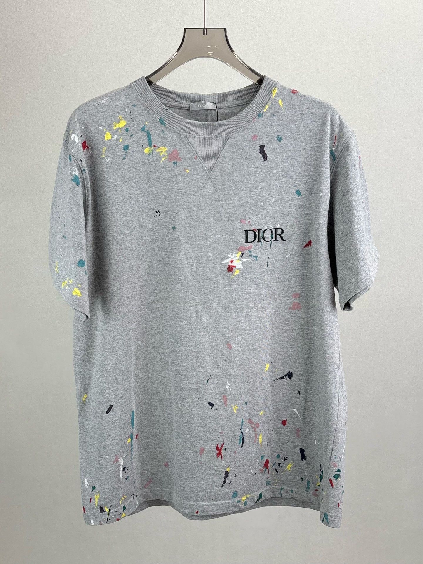 Dior Dior Paint Splatter Embroidered Logo T-Shirt XXL Size US XXL / EU 58 / 5 - 2 Thumbnail