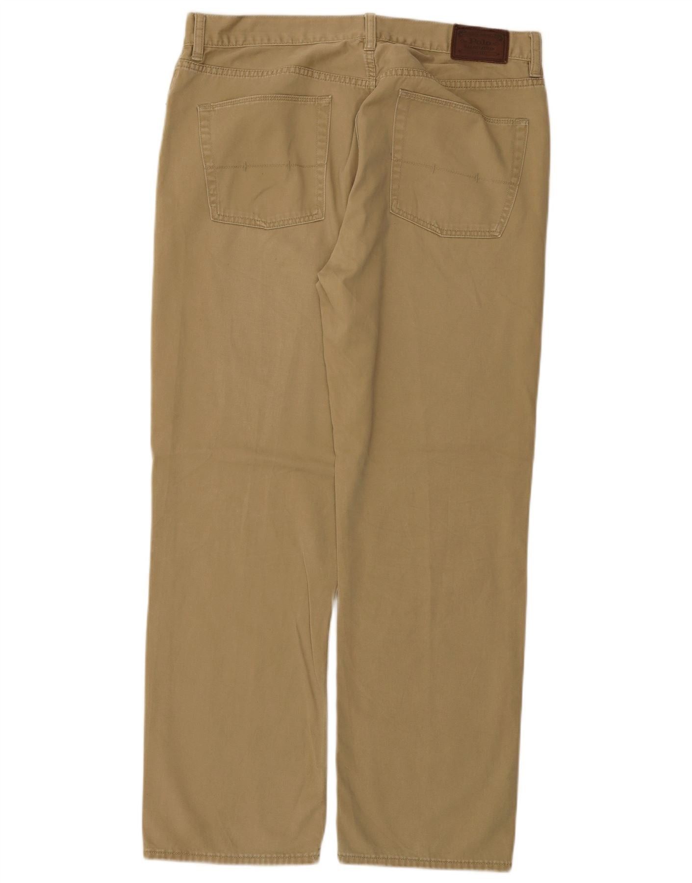 Polo Ralph Lauren Mens Straight Casual Trousers W36 L30 Beige Cotton Size US 36 / EU 52 - 2 Thumbnail