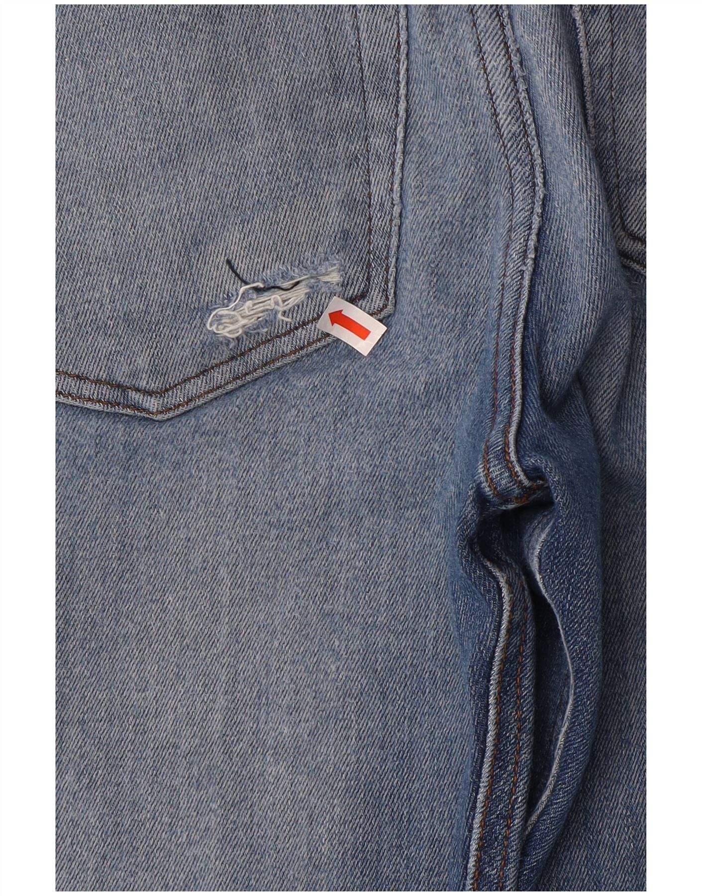 Diesel Mens Distressed Slim Jeans W32 L32 Blue Cotton Size US 32 / EU 48 - 3 Thumbnail