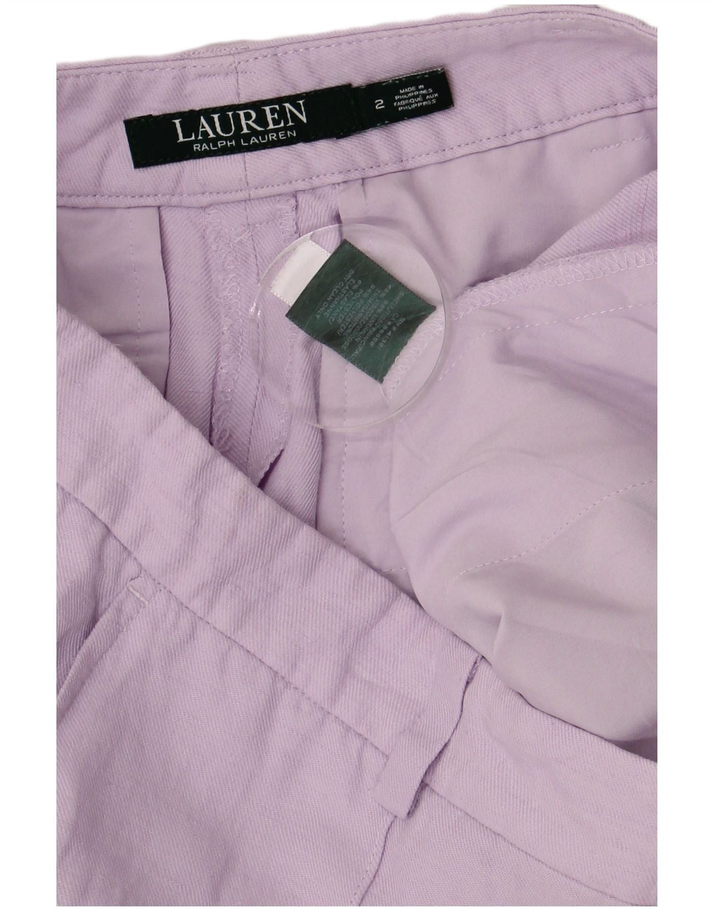 Ralph Lauren Womens Straight Chino Trousers US 2 XS W28 L26 Purple Size 24" / US 00 / IT 34 - 3 Thumbnail