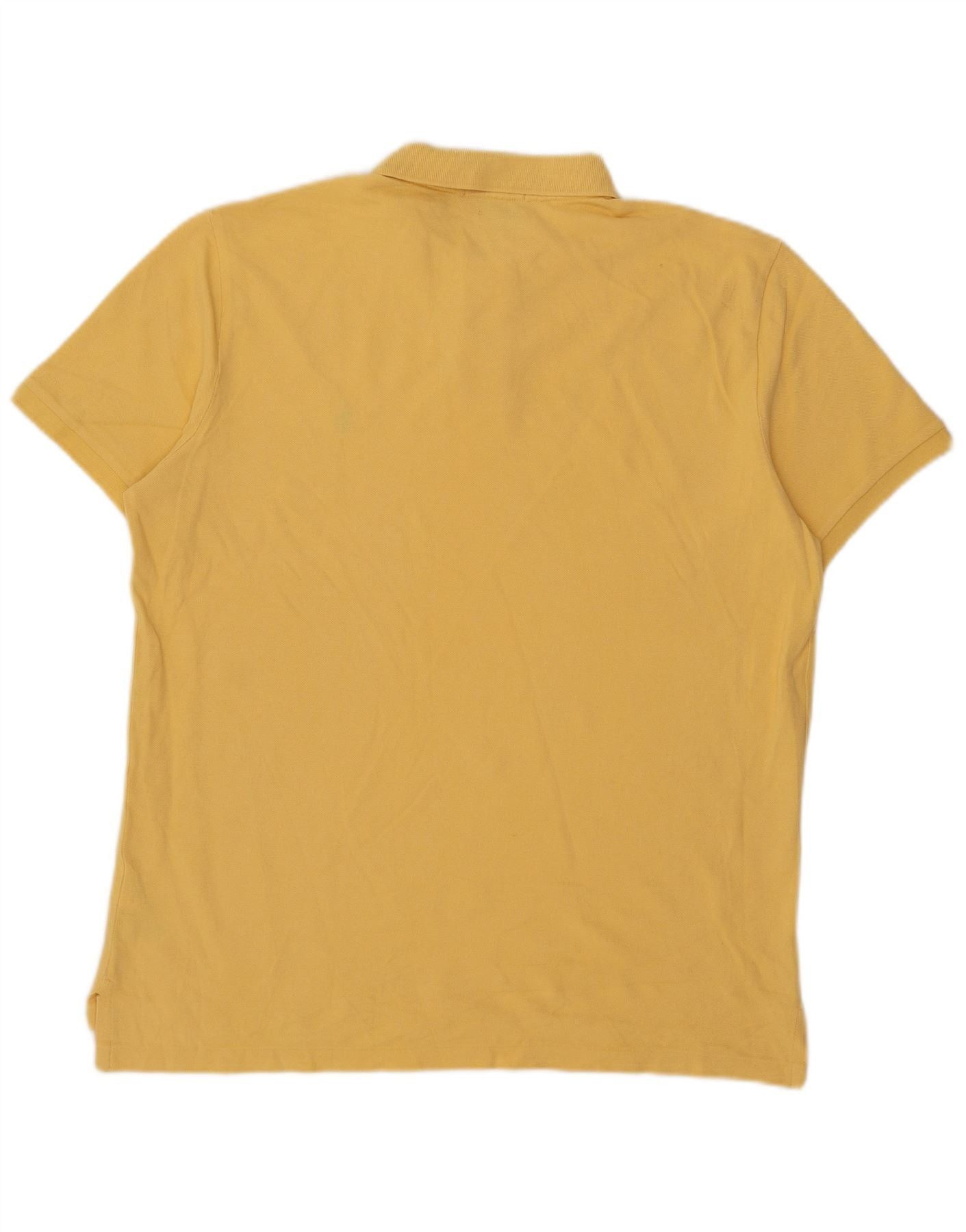 Polo Ralph Lauren Mens Custom Slim Fit Polo Shirt Large Yellow Cotton Size US XL / EU 56 / 4 - 2 Thumbnail
