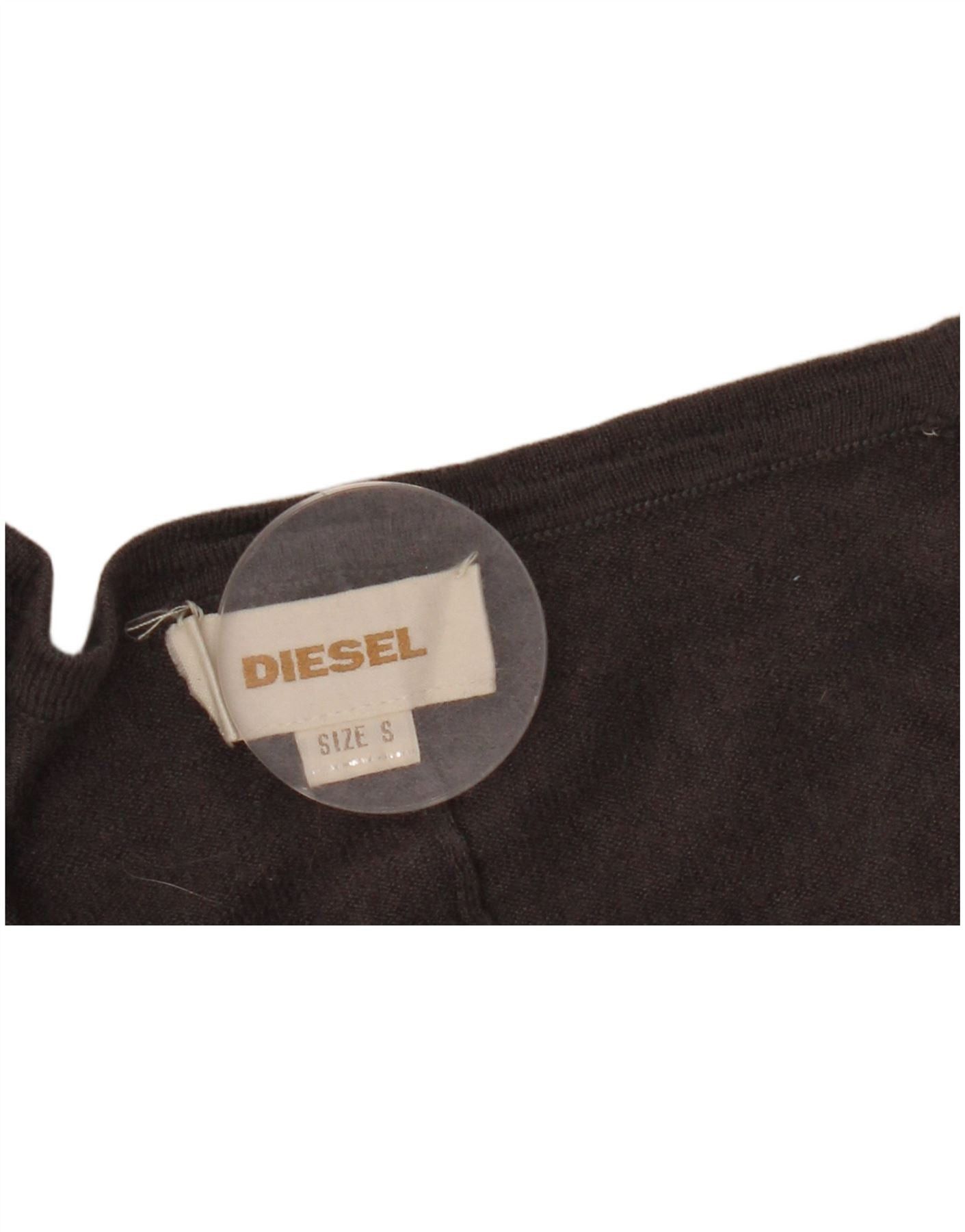 Diesel Womens Longline Cardigan Sweater UK 10 Small Grey Colourbloc Size XS / US 0-2 / IT 36-38 - 3 Thumbnail