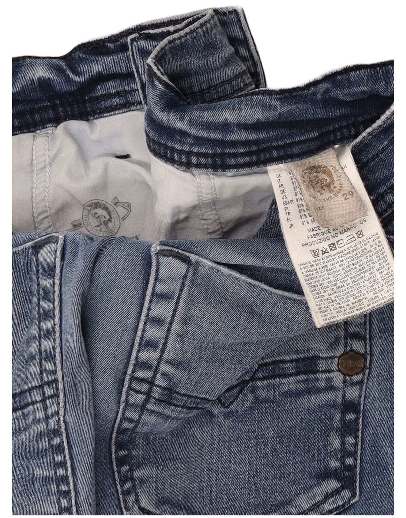 Diesel Mens Slim Jeans W29 L31 Blue Cotton Size US 29 - 3 Thumbnail