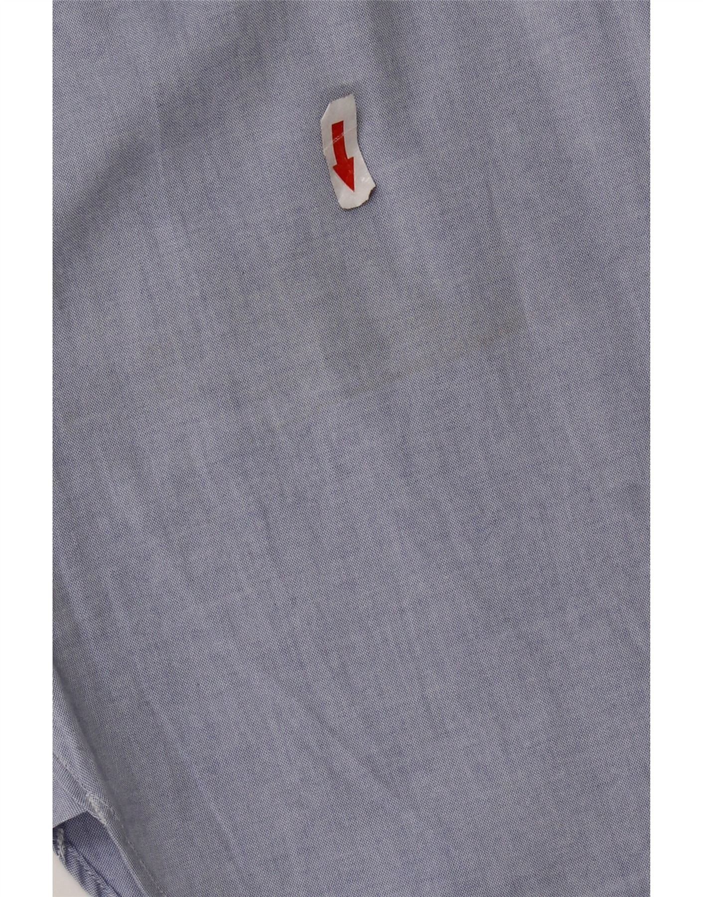 Ralph Lauren Mens Short Sleeve Shirt 40/41 16 Large Blue Cotton Size US L / EU 52-54 / 3 - 5 Thumbnail