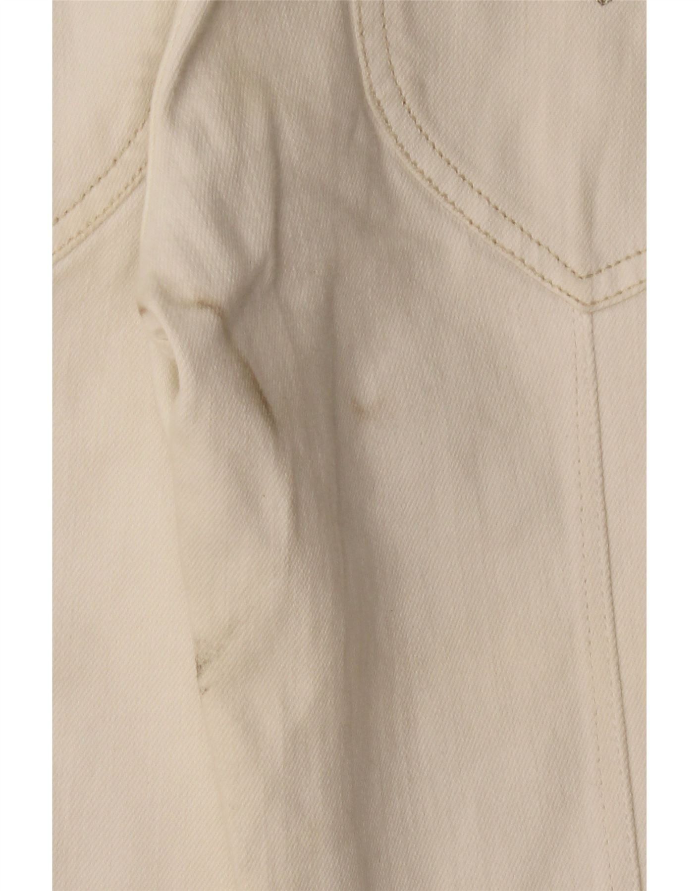 Diesel Womens Rokket Slim Jeans W31 L28 Off White Cotton Size 42" / US 20 - 3 Thumbnail