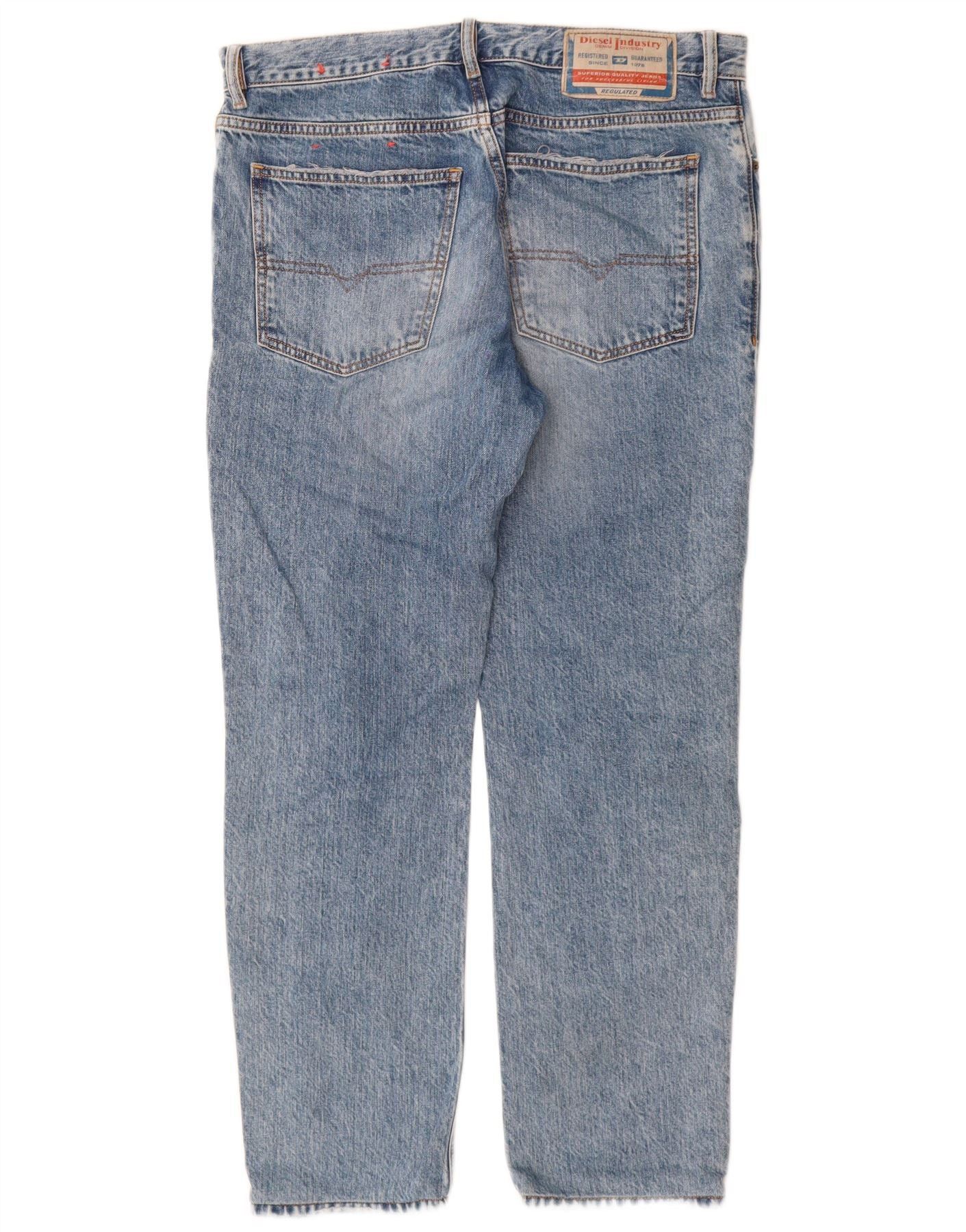 Diesel Mens Slim Jeans W33 L28 Blue Size US 33 - 2 Thumbnail
