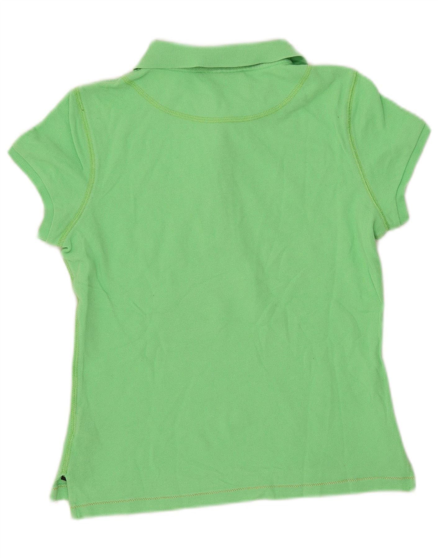 Polo Ralph Lauren Womens Polo Shirt UK 12 Medium Green Cotton Size XS / US 0-2 / IT 36-38 - 2 Thumbnail