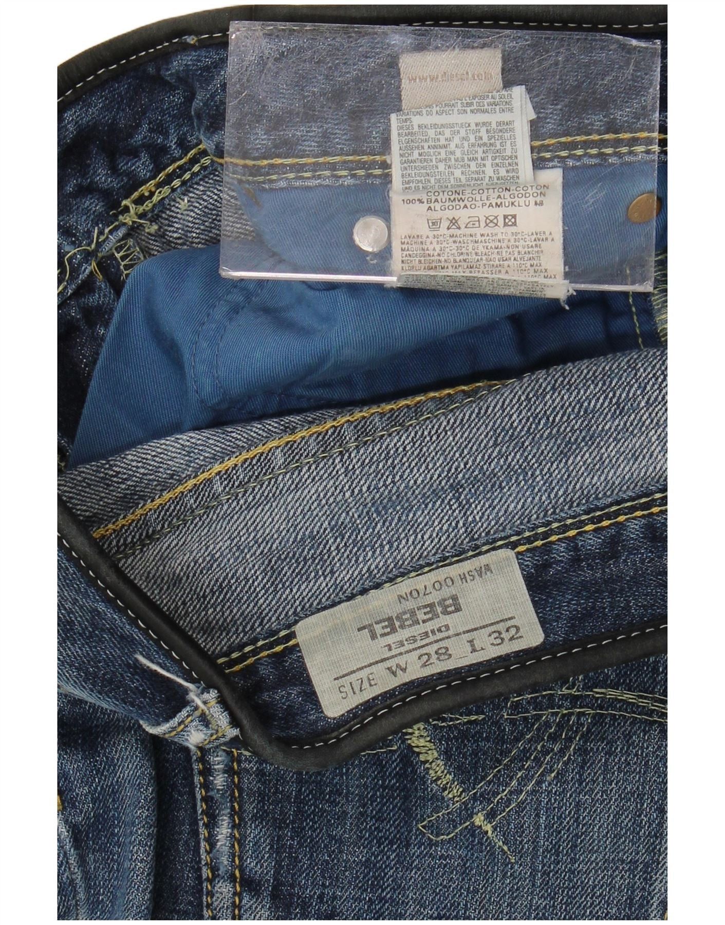 Diesel Womens BEBEL Slim Jeans W28 L27 Blue Cotton Size 42" / US 20 - 5 Thumbnail