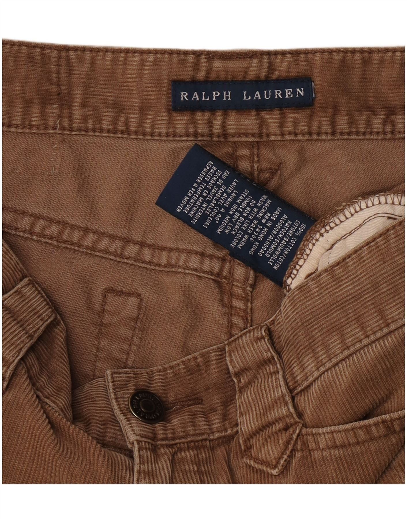 Ralph Lauren Womens Low Waist Bootcut Corduroy Trousers W28 L30 Brown Size 24" / US 00 / IT 34 - 5 Thumbnail
