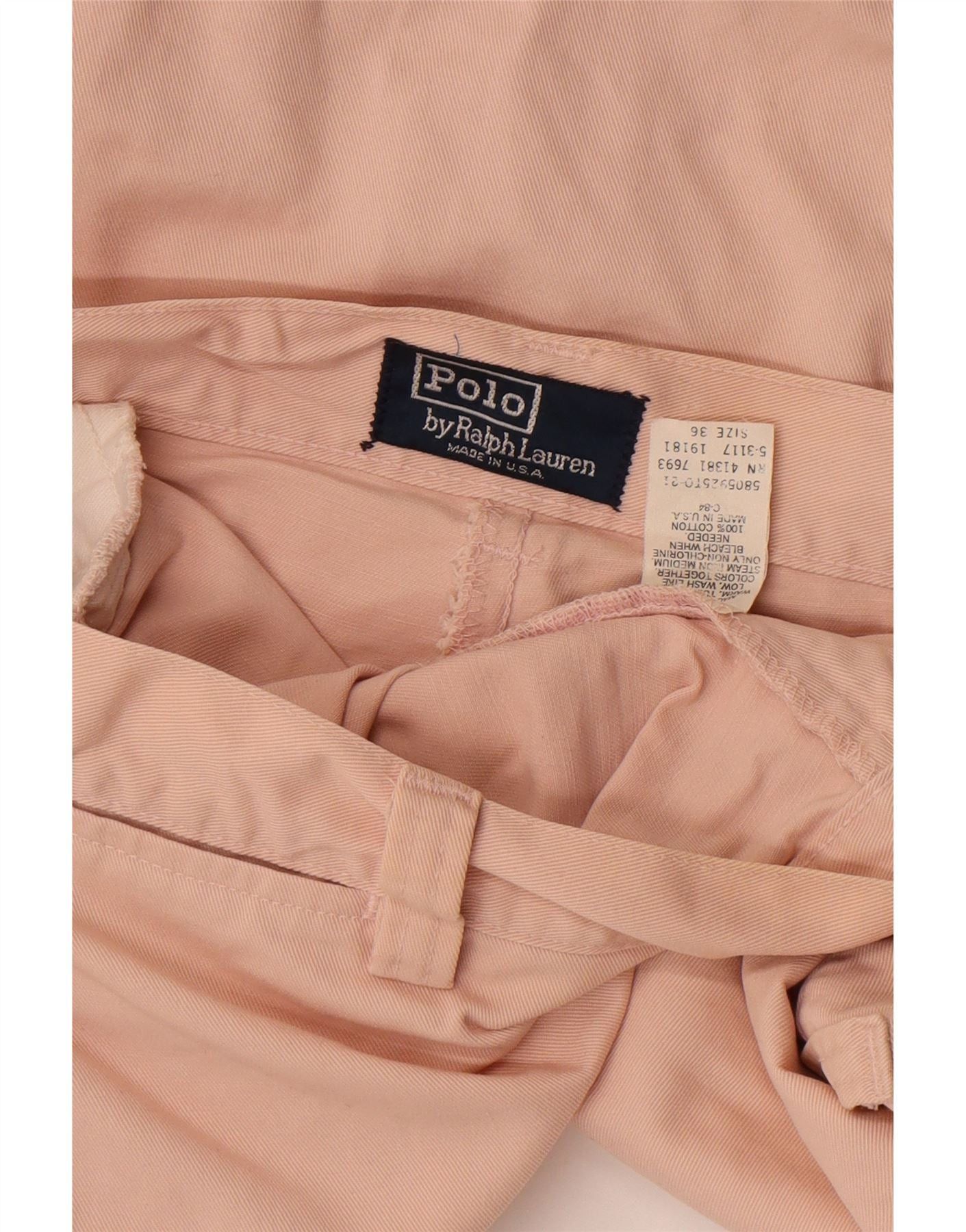 Polo Ralph Lauren Womens Chino Shorts W36 XL Pink Cotton Size 26" / US 2 / IT 38 - 5 Thumbnail