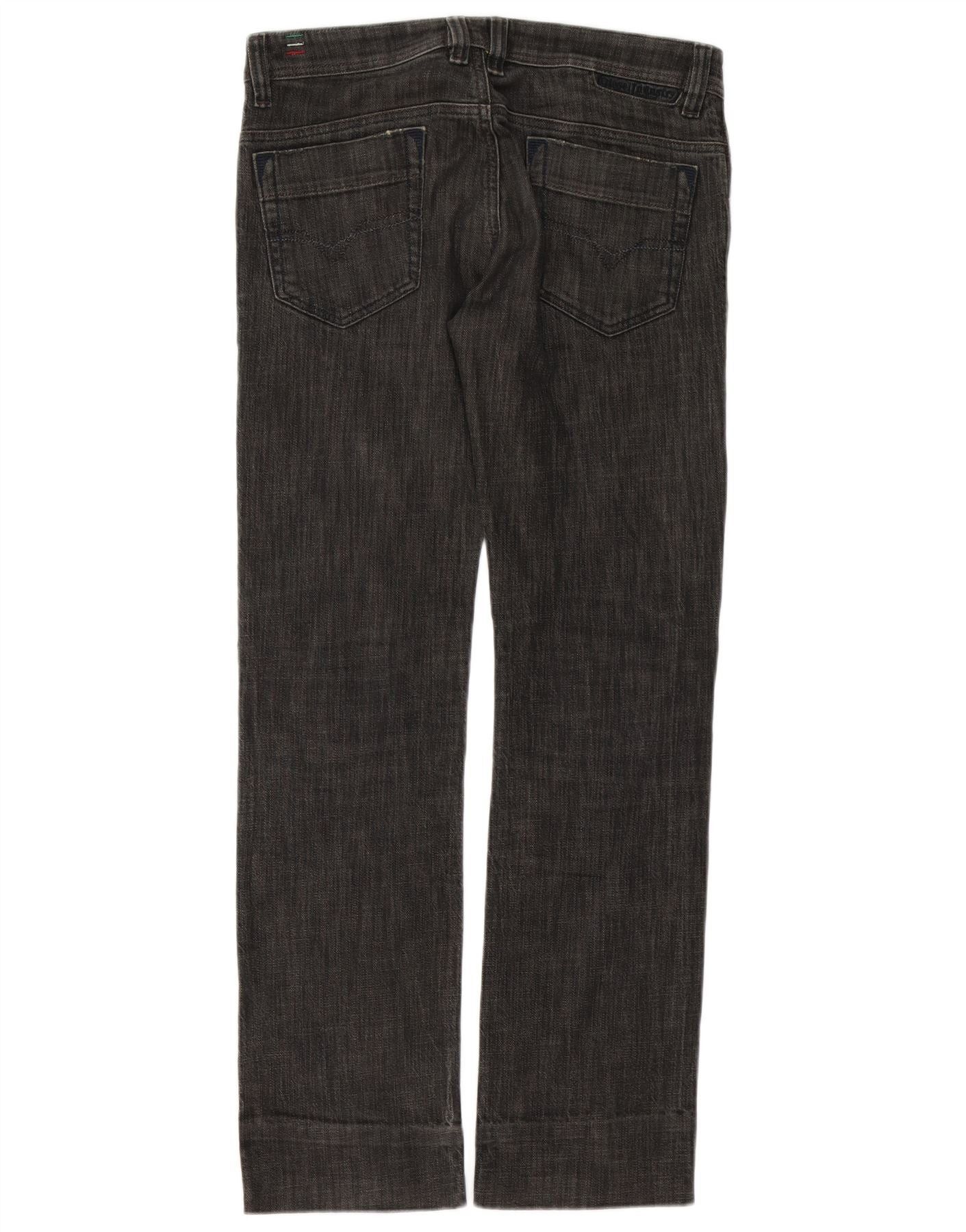 Diesel Womens Safado Straight Jeans W30 L31 Grey Flecked Cotton Size 42" / US 20 - 2 Thumbnail