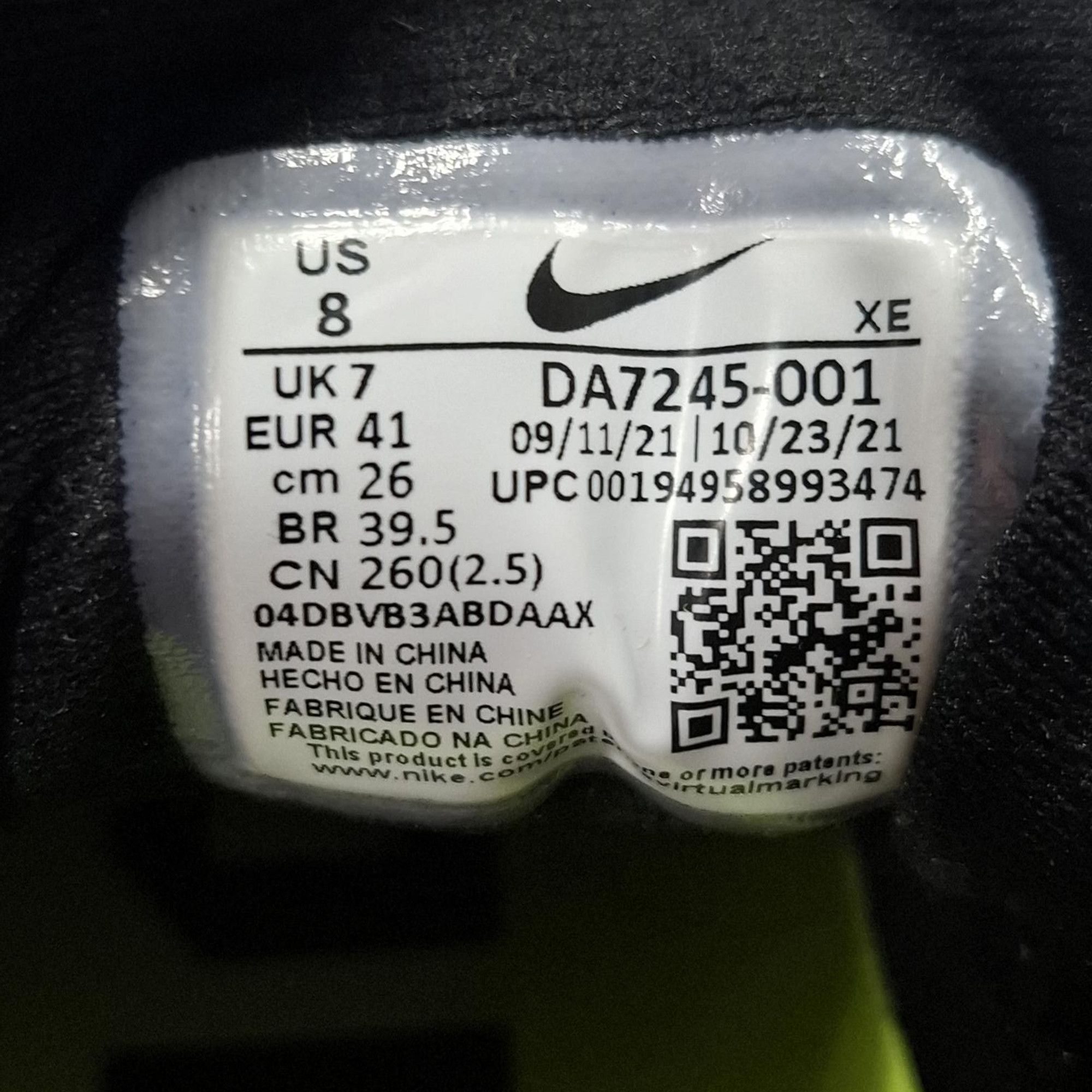 Nike Nike Air Zoom Vomero 16 Sneakers in Black Nylon Size US 8 / EU 41 - 10 Thumbnail