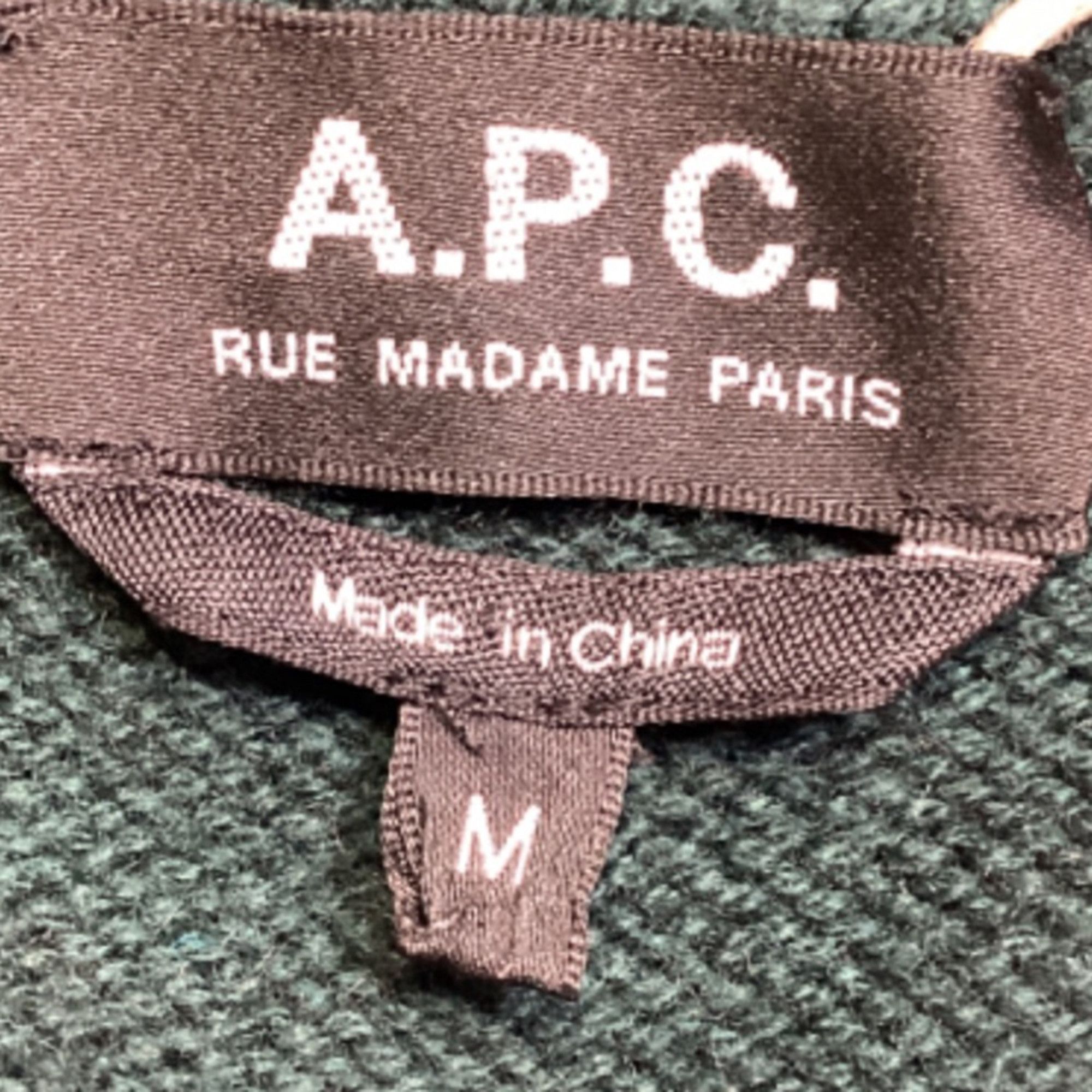 A.P.C. A.P.C. Crewneck Jumper in Green Wool Size US M / EU 48-50 / 2 - 6 Thumbnail