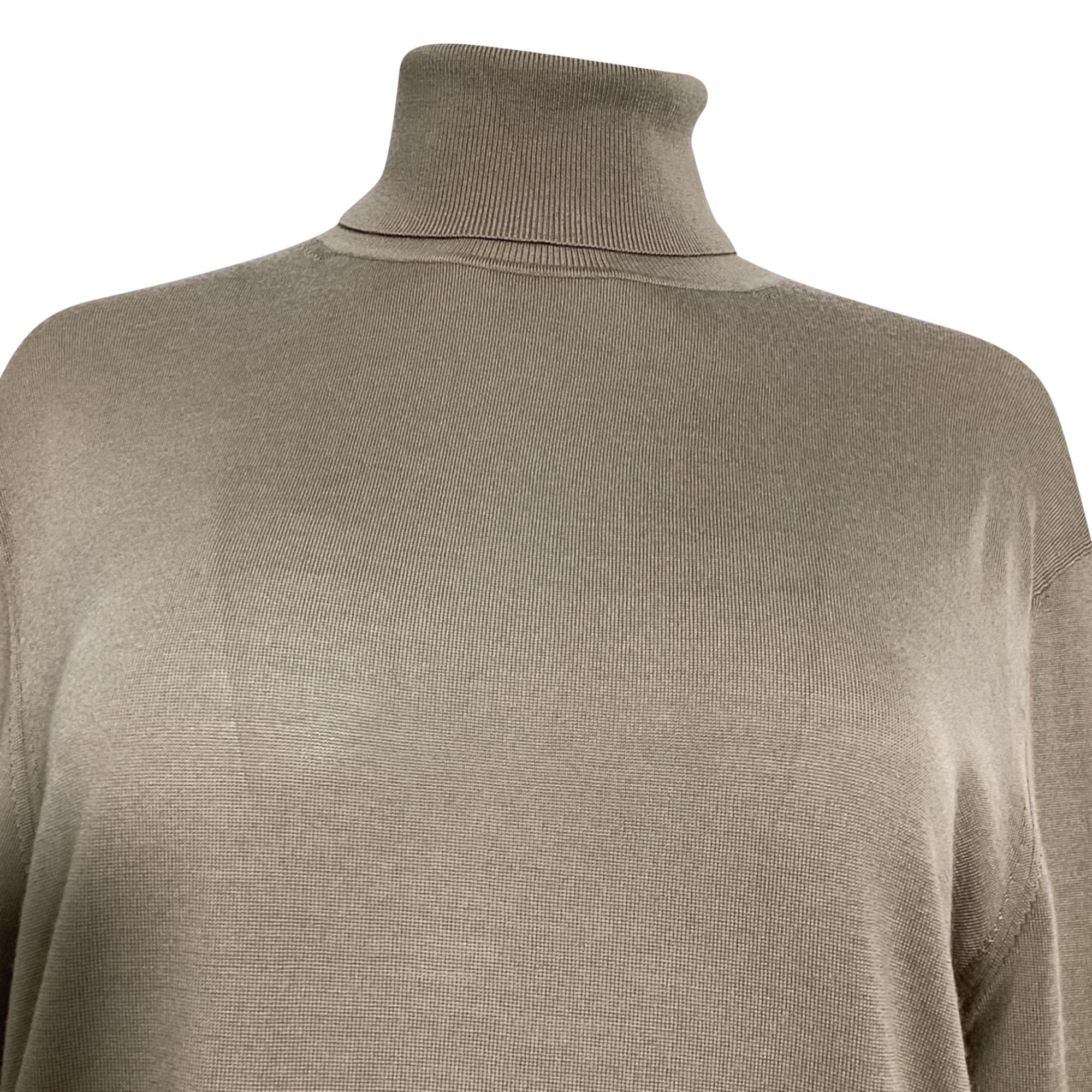 Theory Theory Turtleneck Sweater in Beige Wool Size US L / EU 52-54 / 3 - 2 Thumbnail
