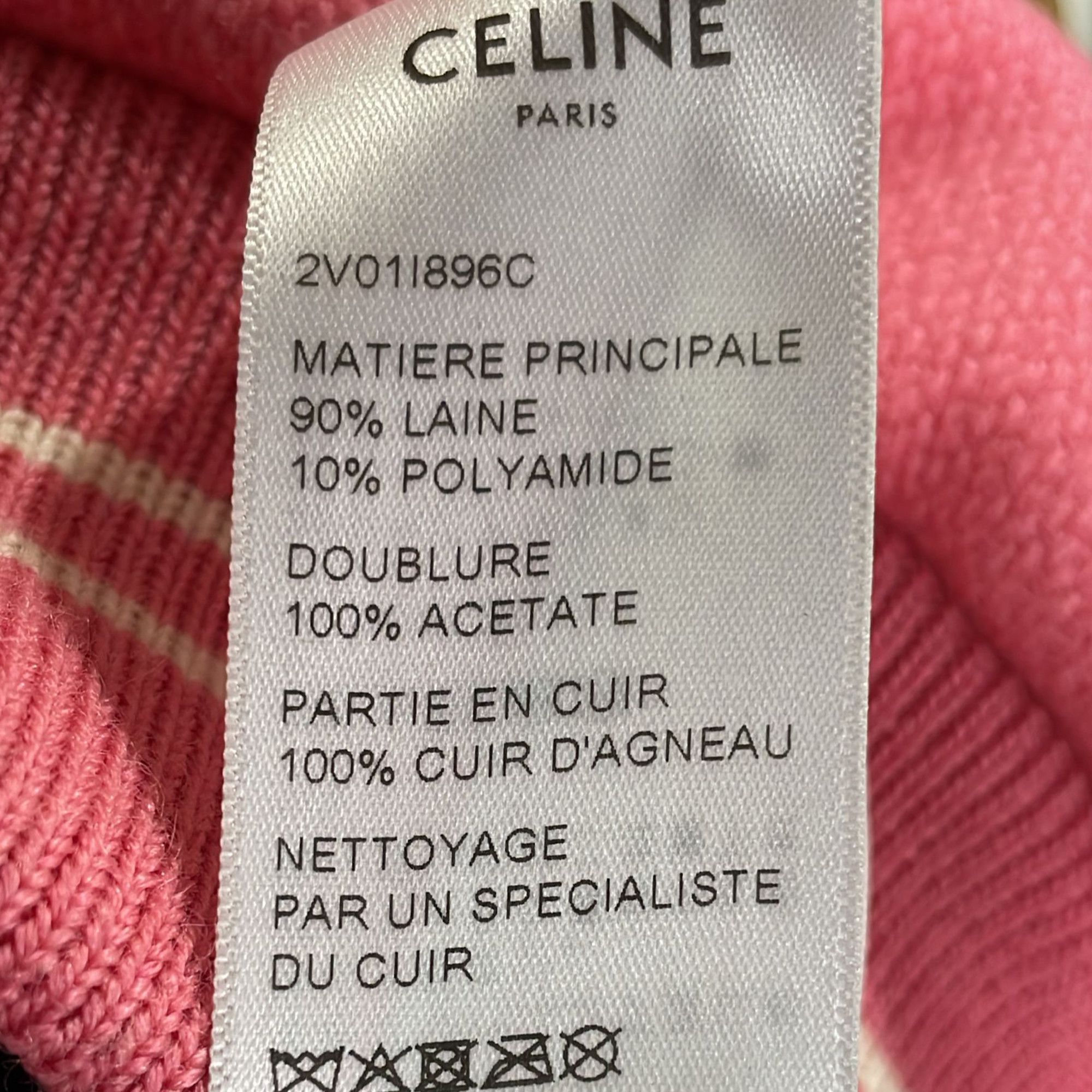 Celine Celine x Scott Reeder Varsity Jacket in Pink Wool Size US S / EU 44-46 / 1 - 6 Thumbnail
