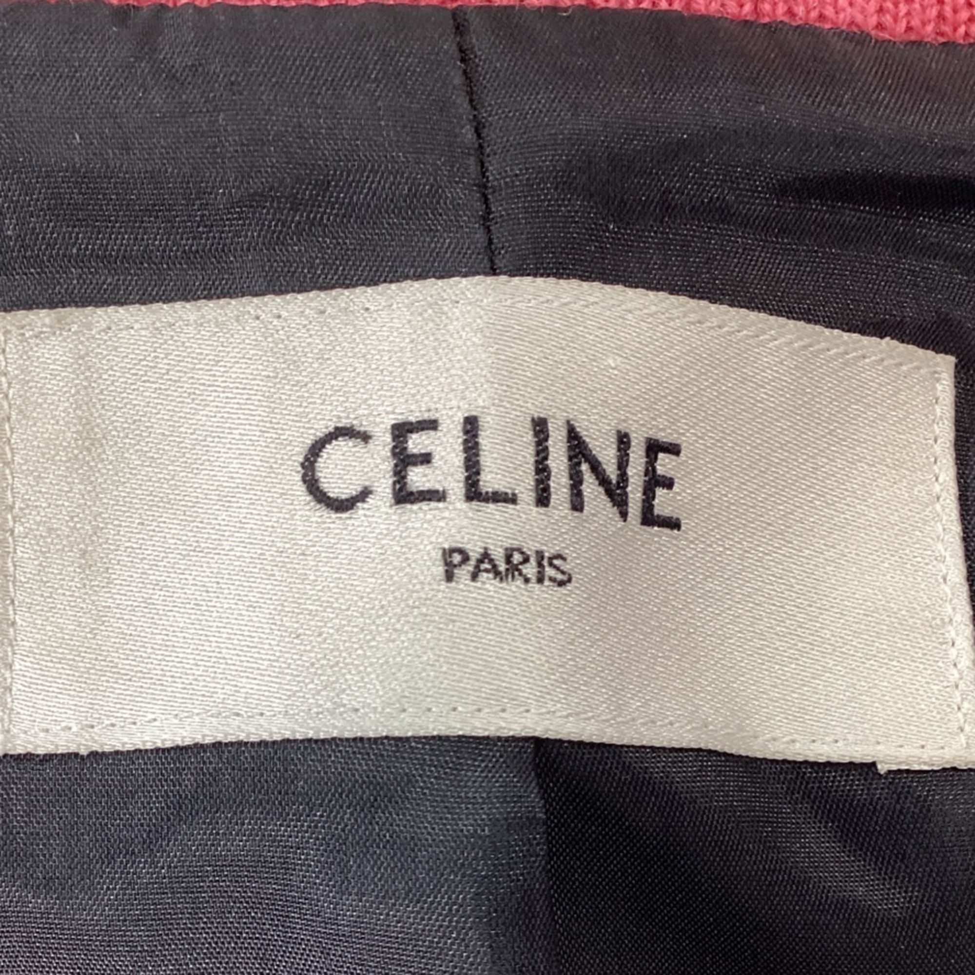 Celine Celine x Scott Reeder Varsity Jacket in Pink Wool Size US S / EU 44-46 / 1 - 5 Thumbnail