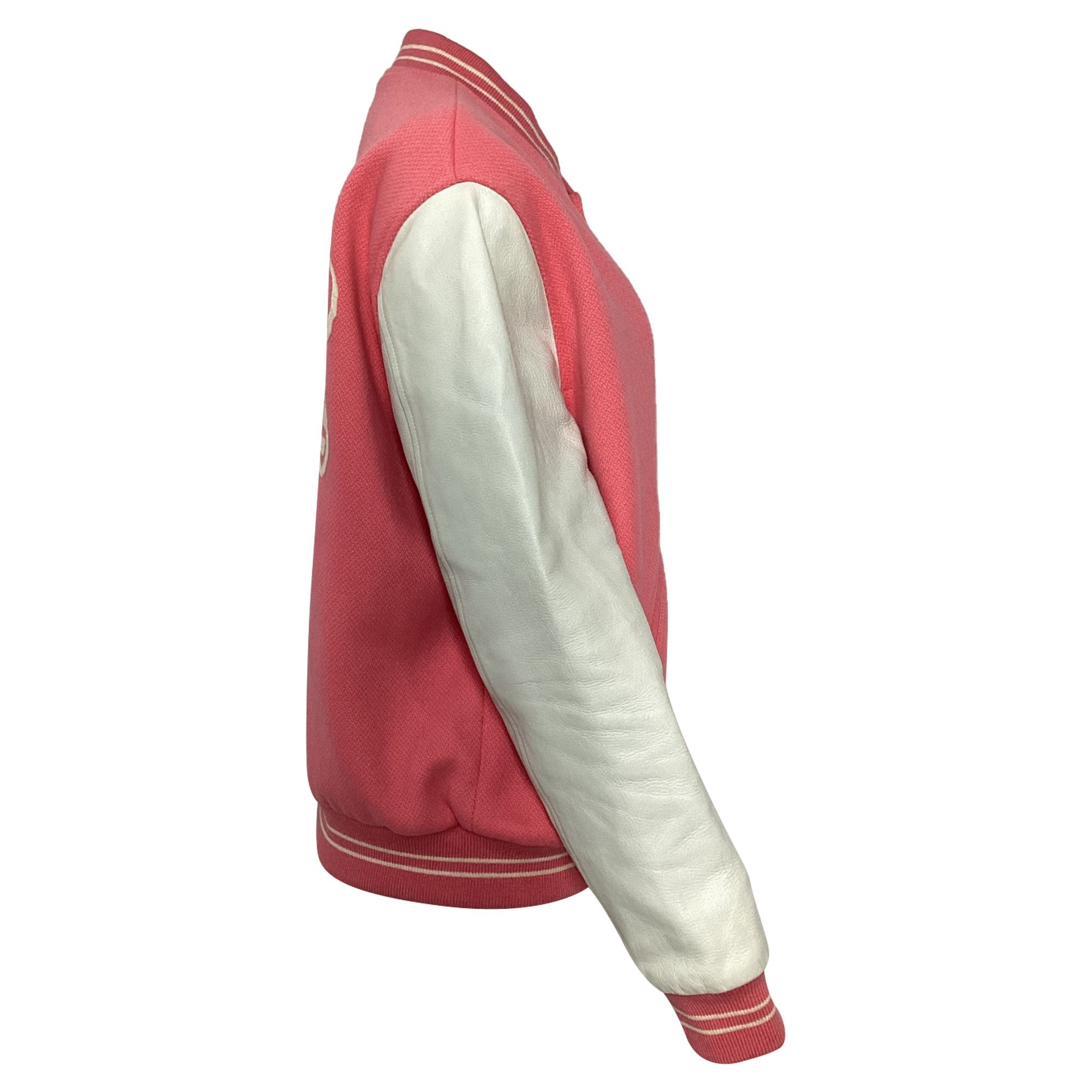 Celine Celine x Scott Reeder Varsity Jacket in Pink Wool Size US S / EU 44-46 / 1 - 3 Thumbnail