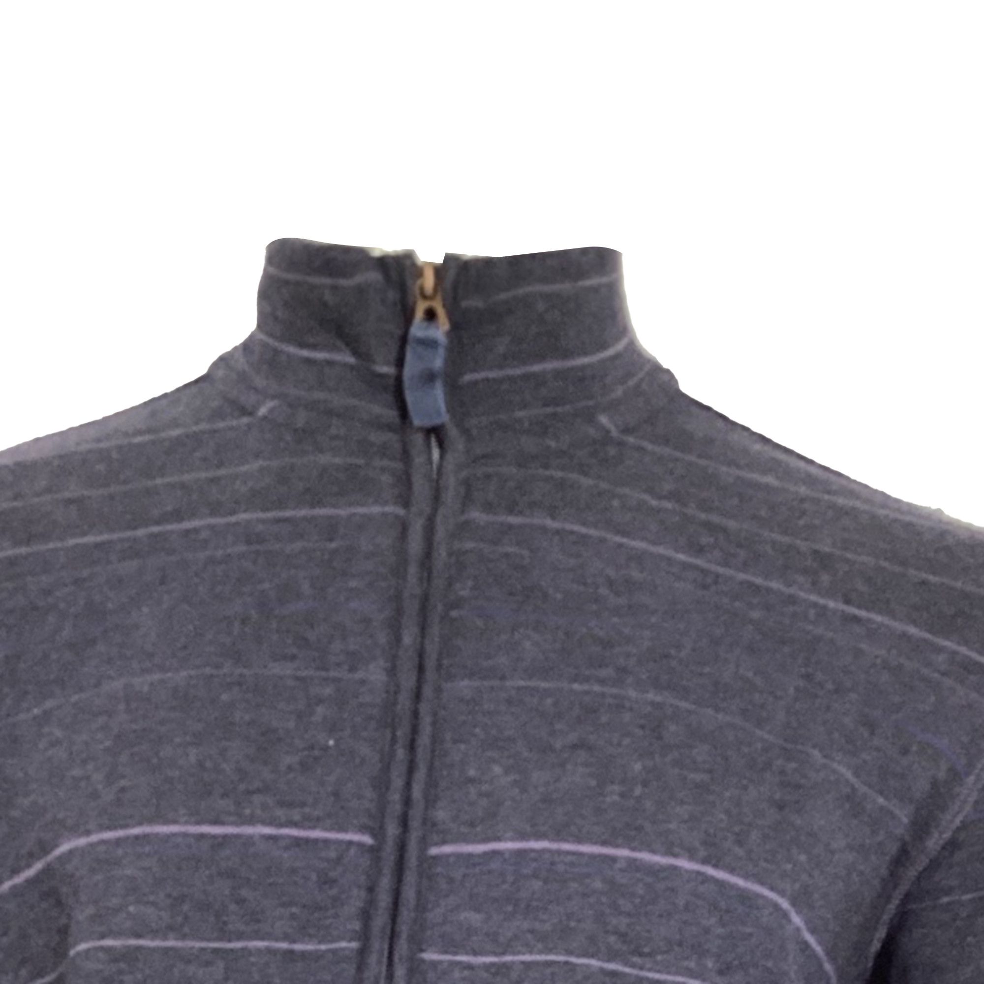 Hugo Boss Boss by Hugo Boss Striped Zipped Sweater in Navy Blue Cotto Size US L / EU 52-54 / 3 - 6 Thumbnail