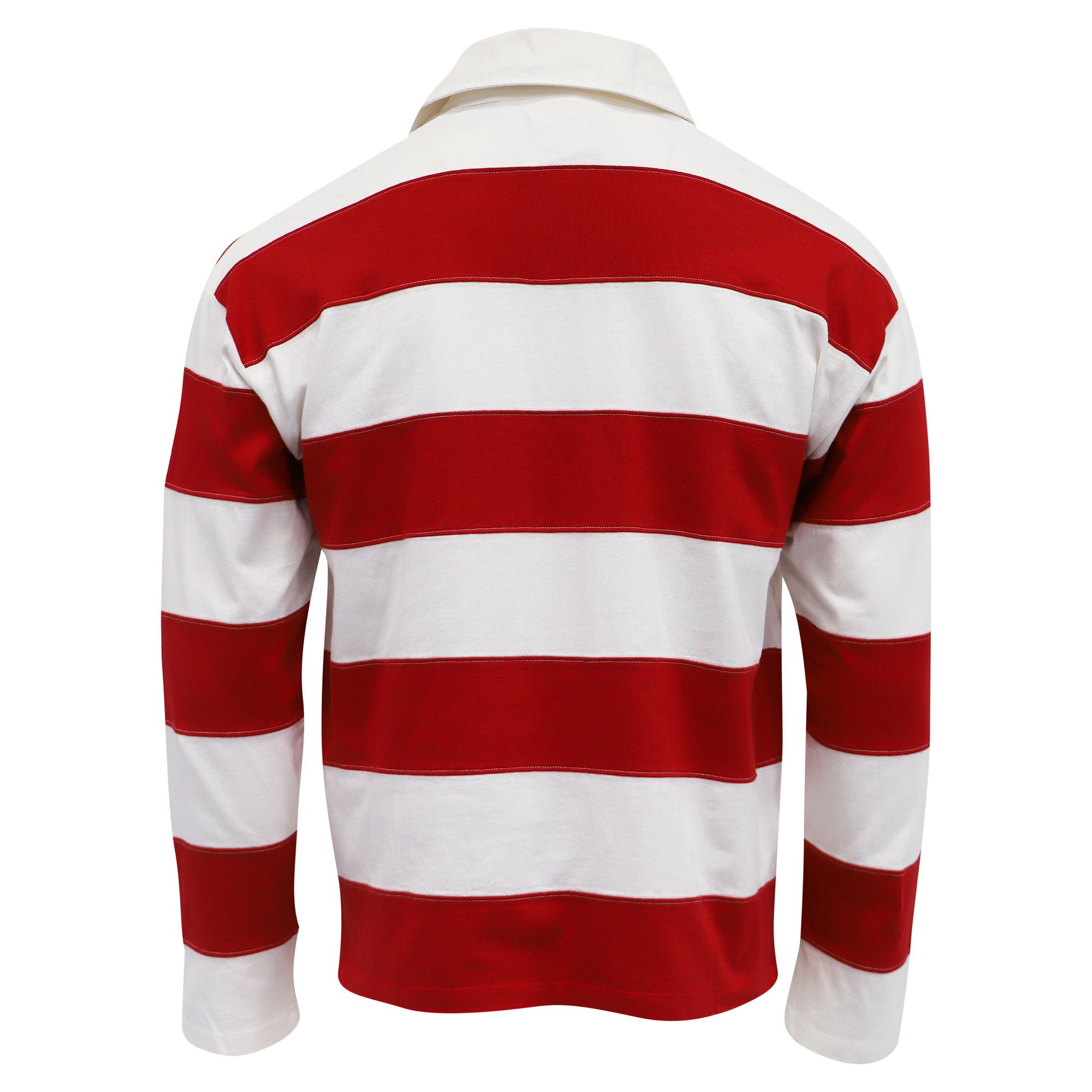 AMI Ami Striped Ami de Cœur Long Sleeve Polo Shirt in Red and W Size US XXL / EU 58 / 5 - 4 Thumbnail