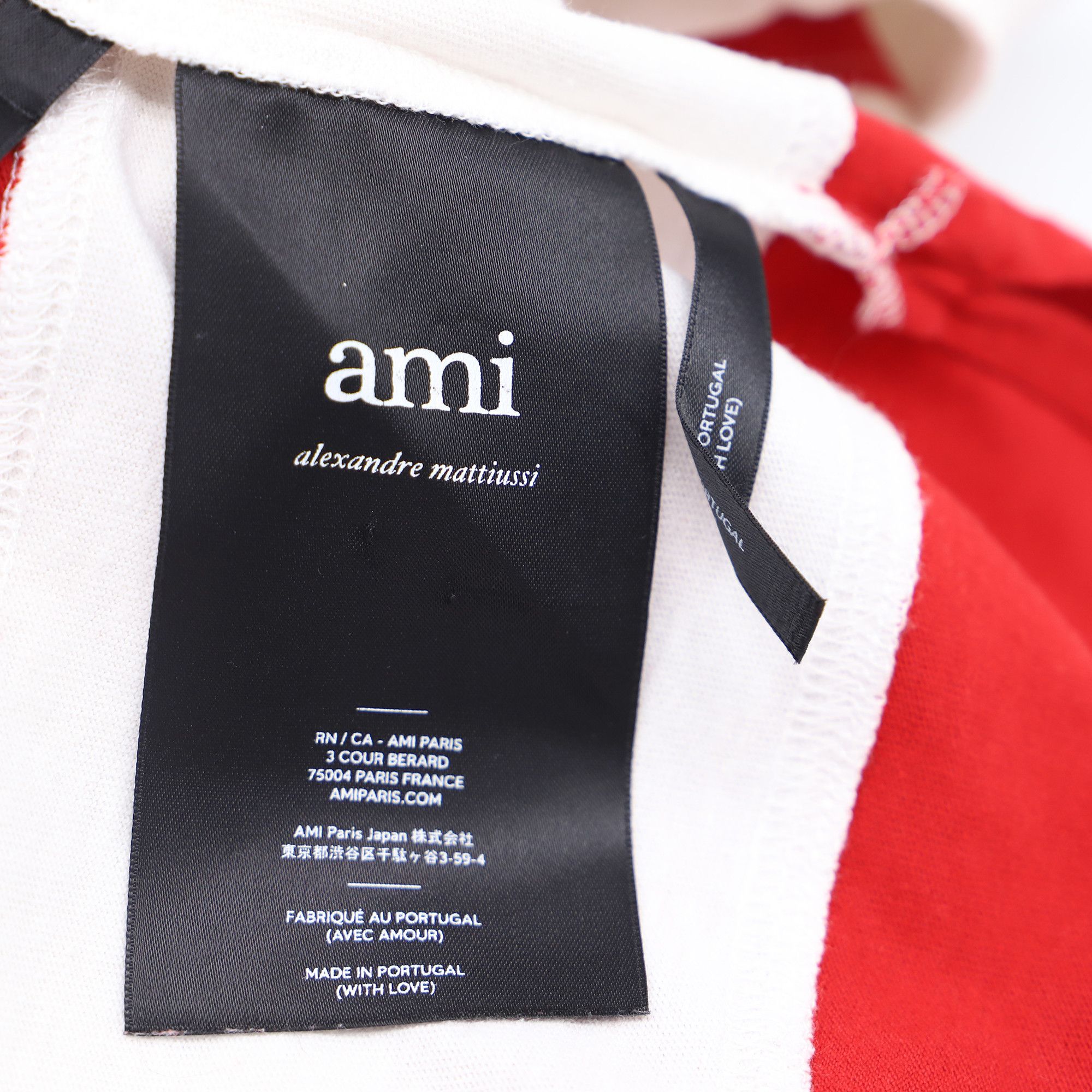 AMI Ami Striped Ami de Cœur Long Sleeve Polo Shirt in Red and W Size US XXL / EU 58 / 5 - 6 Thumbnail