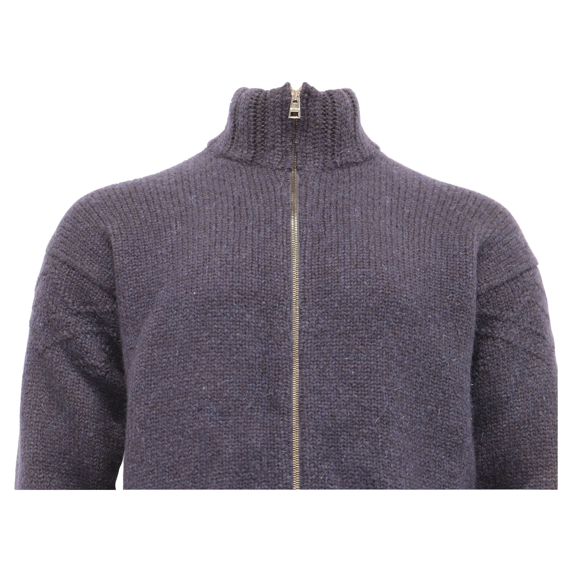 Etro Etro Knitted Zipped Cardigan in Navy Blue Cashmere Size US XXL / EU 58 / 5 - 2 Thumbnail