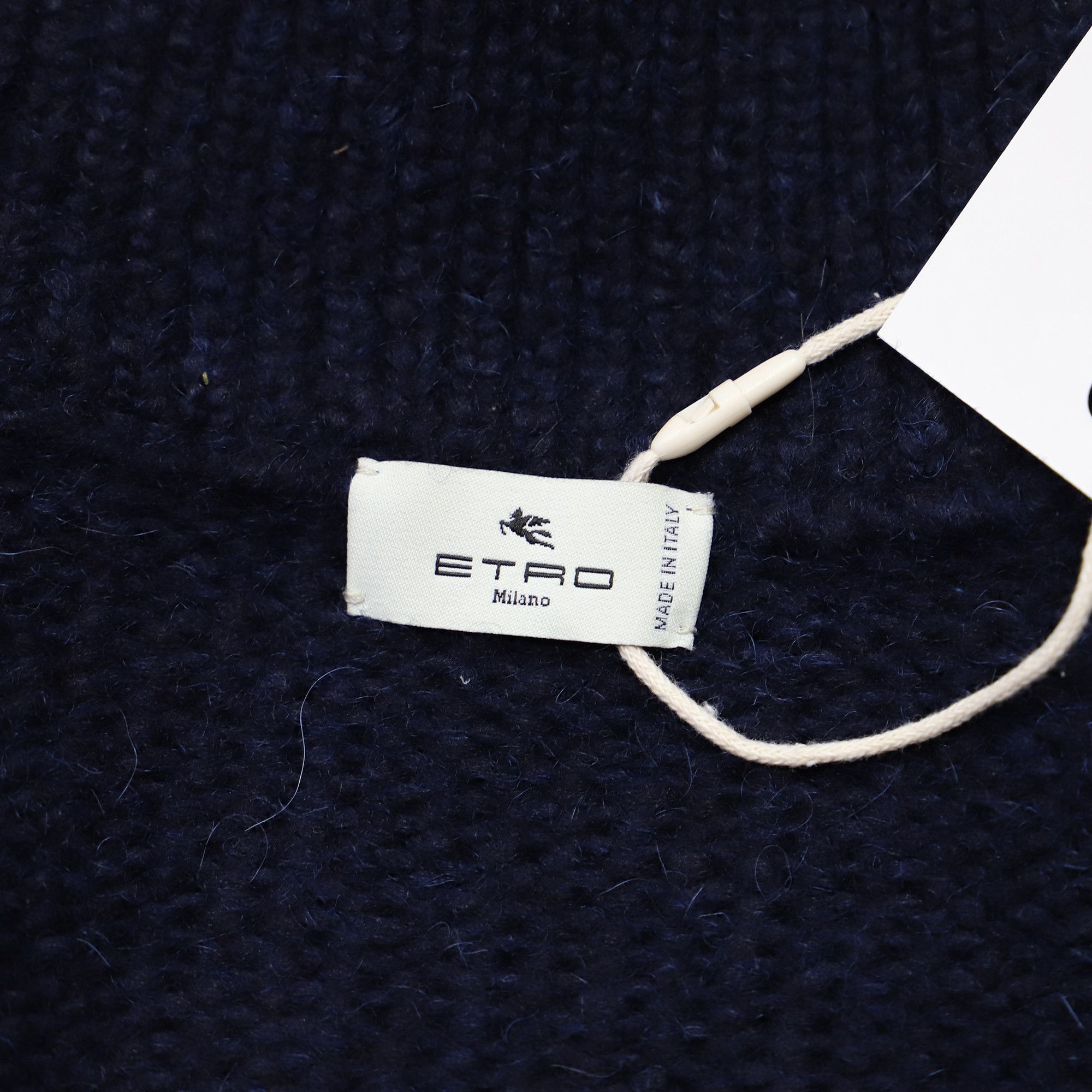 Etro Etro Knitted Zipped Cardigan in Navy Blue Cashmere Size US XXL / EU 58 / 5 - 6 Thumbnail