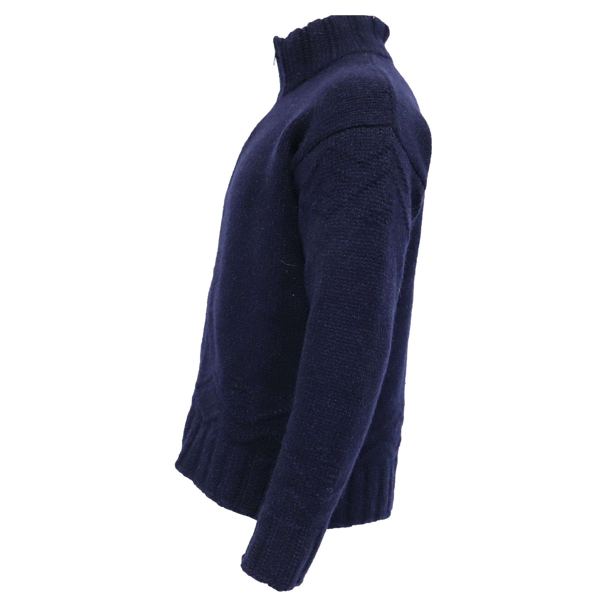 Etro Etro Knitted Zipped Cardigan in Navy Blue Cashmere Size US XXL / EU 58 / 5 - 3 Thumbnail