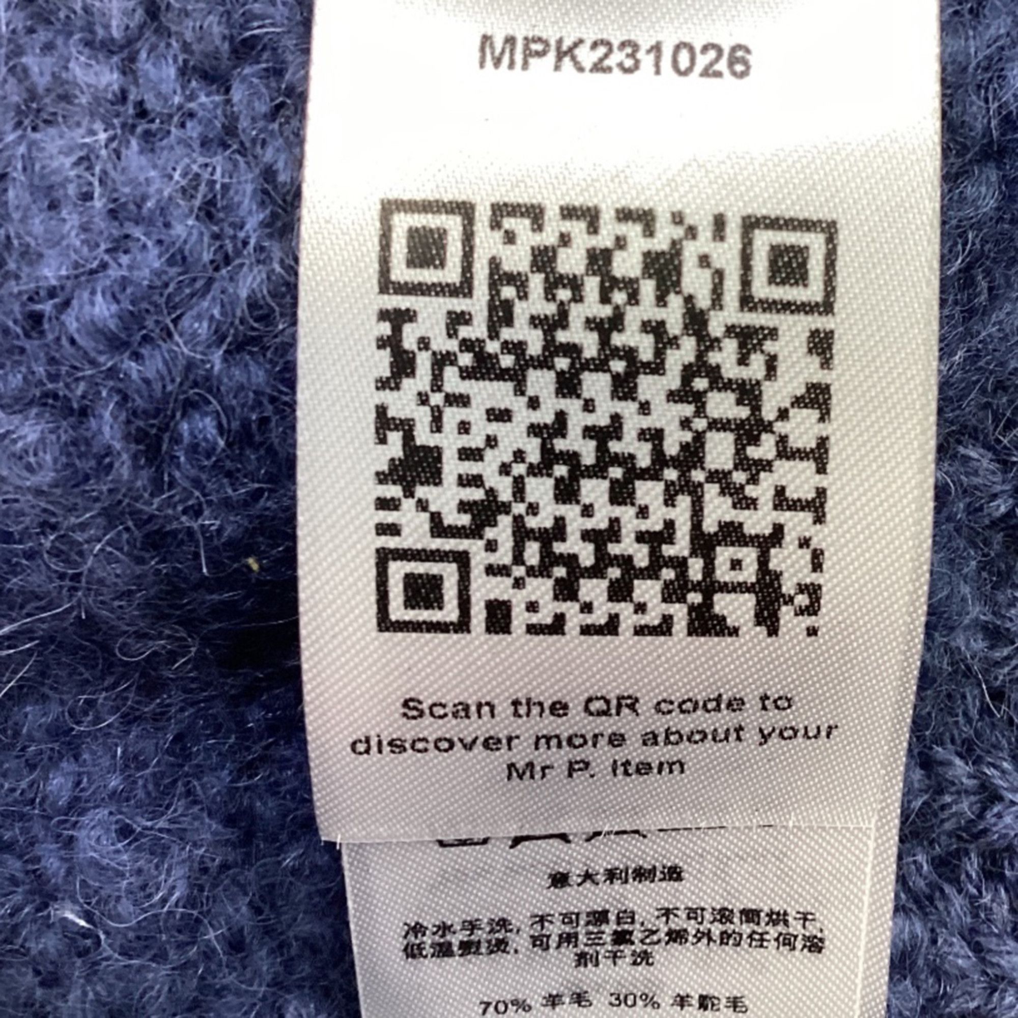 Mr P. Mr. P. Knitted Sweater in Navy Blue Wool Size US XS / EU 42 / 0 - 7 Thumbnail