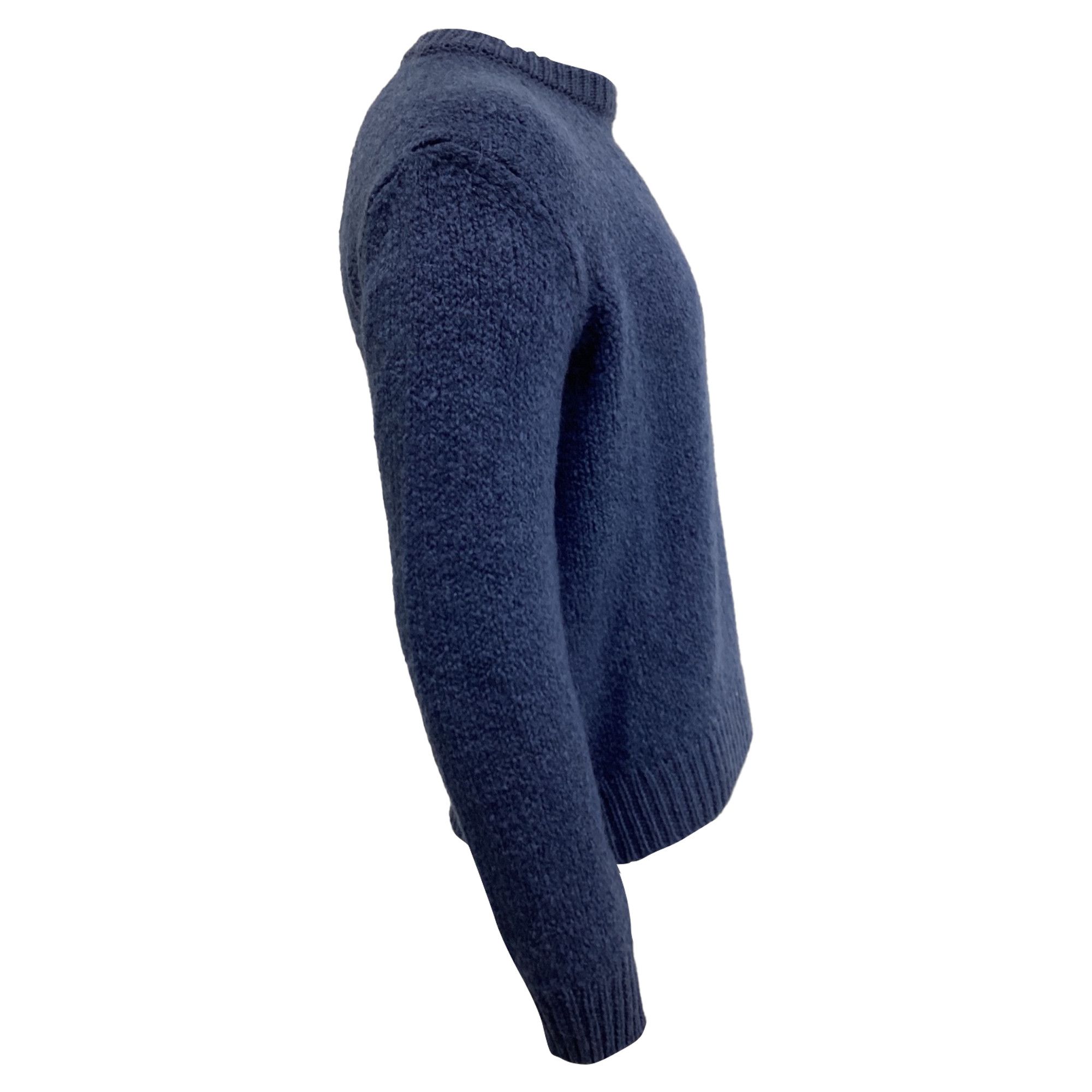Mr P. Mr. P. Knitted Sweater in Navy Blue Wool Size US XS / EU 42 / 0 - 5 Thumbnail