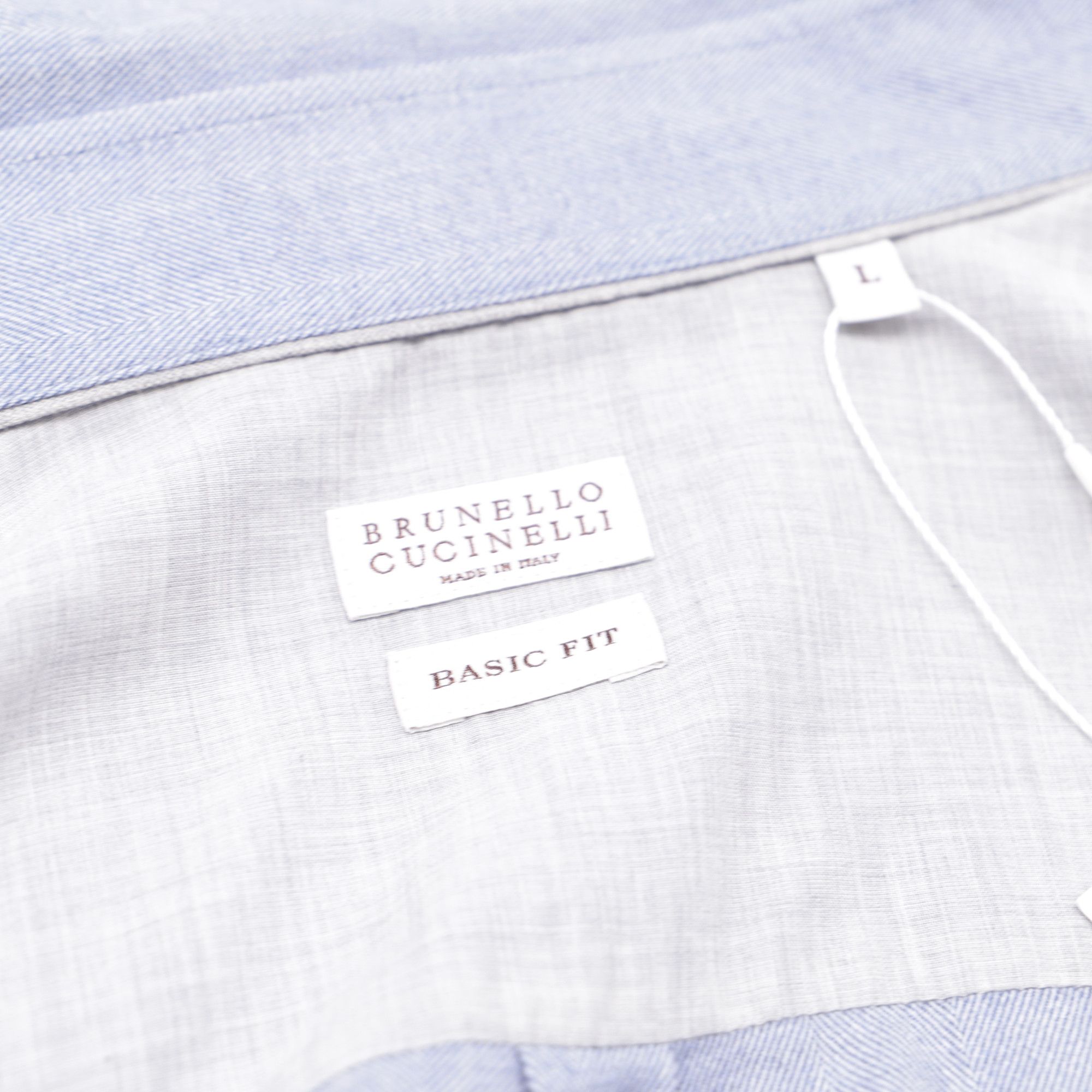 Brunello Cucinelli Brunello Cucinelli Button-Down Long Sleeve Shirt in Blue Cot Size US XL / EU 56 / 4 - 5 Thumbnail