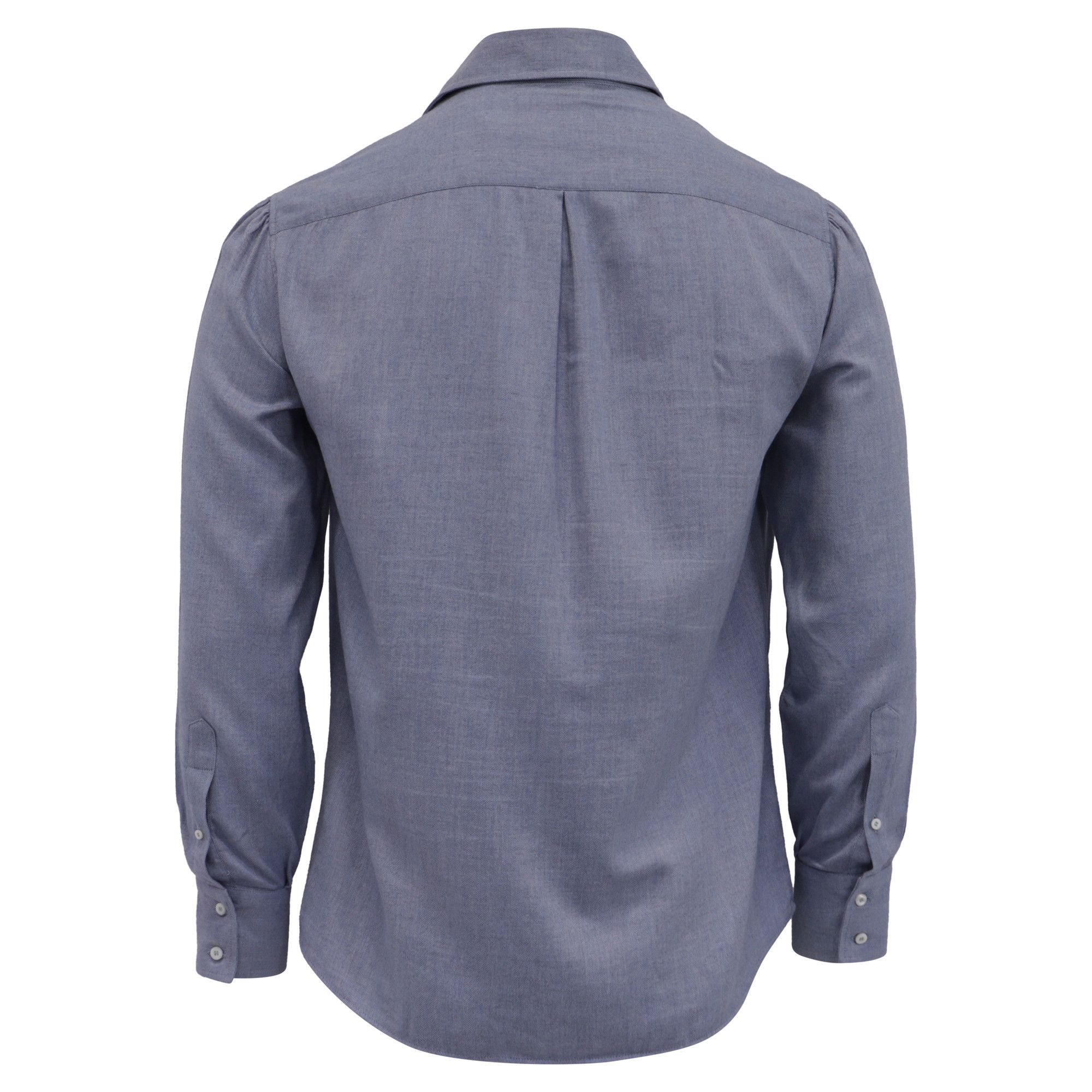 Brunello Cucinelli Brunello Cucinelli Button-Down Long Sleeve Shirt in Blue Cot Size US XL / EU 56 / 4 - 4 Thumbnail