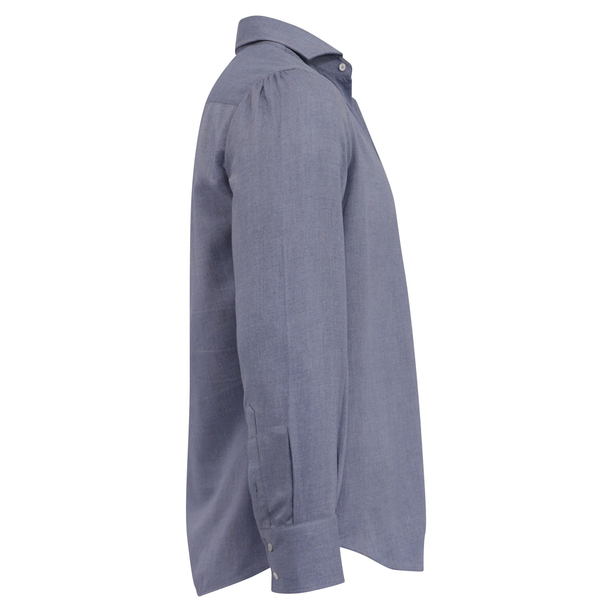 Brunello Cucinelli Brunello Cucinelli Button-Down Long Sleeve Shirt in Blue Cot Size US XL / EU 56 / 4 - 3 Thumbnail