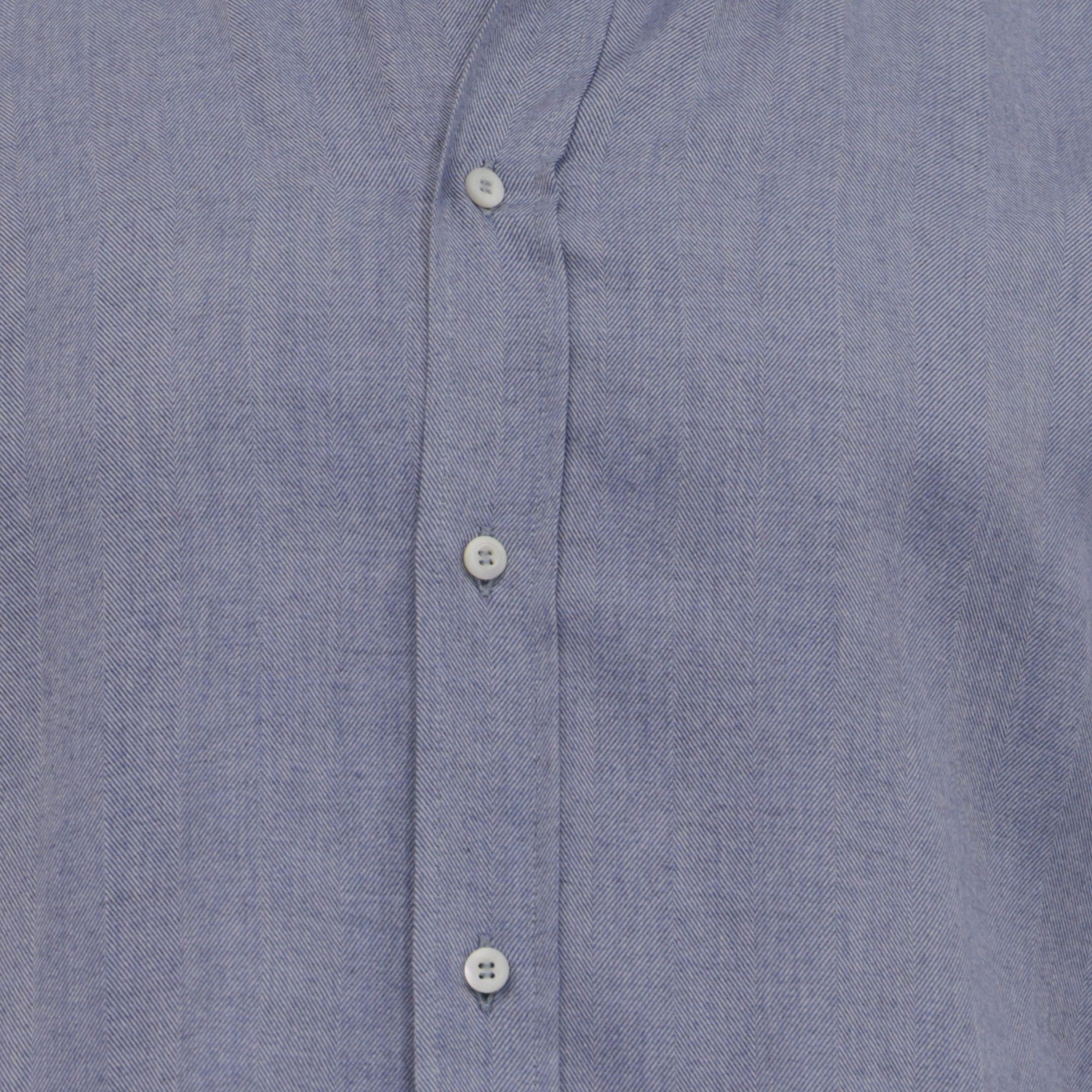 Brunello Cucinelli Brunello Cucinelli Button-Down Long Sleeve Shirt in Blue Cot Size US XL / EU 56 / 4 - 2 Thumbnail