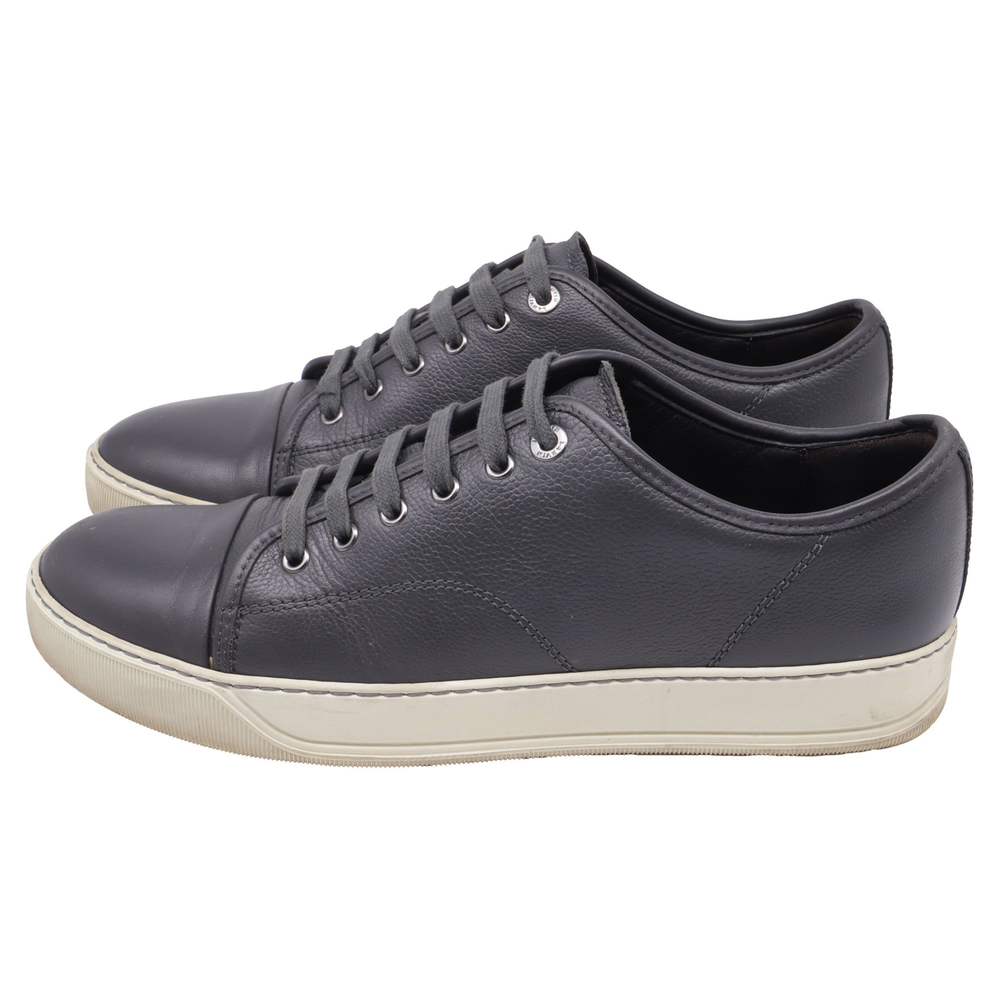 Lanvin Lanvin DBB1 Low-Top Sneakers in Grey Calfskin Leather Size US 7.5 / EU 40-41 - 4 Thumbnail