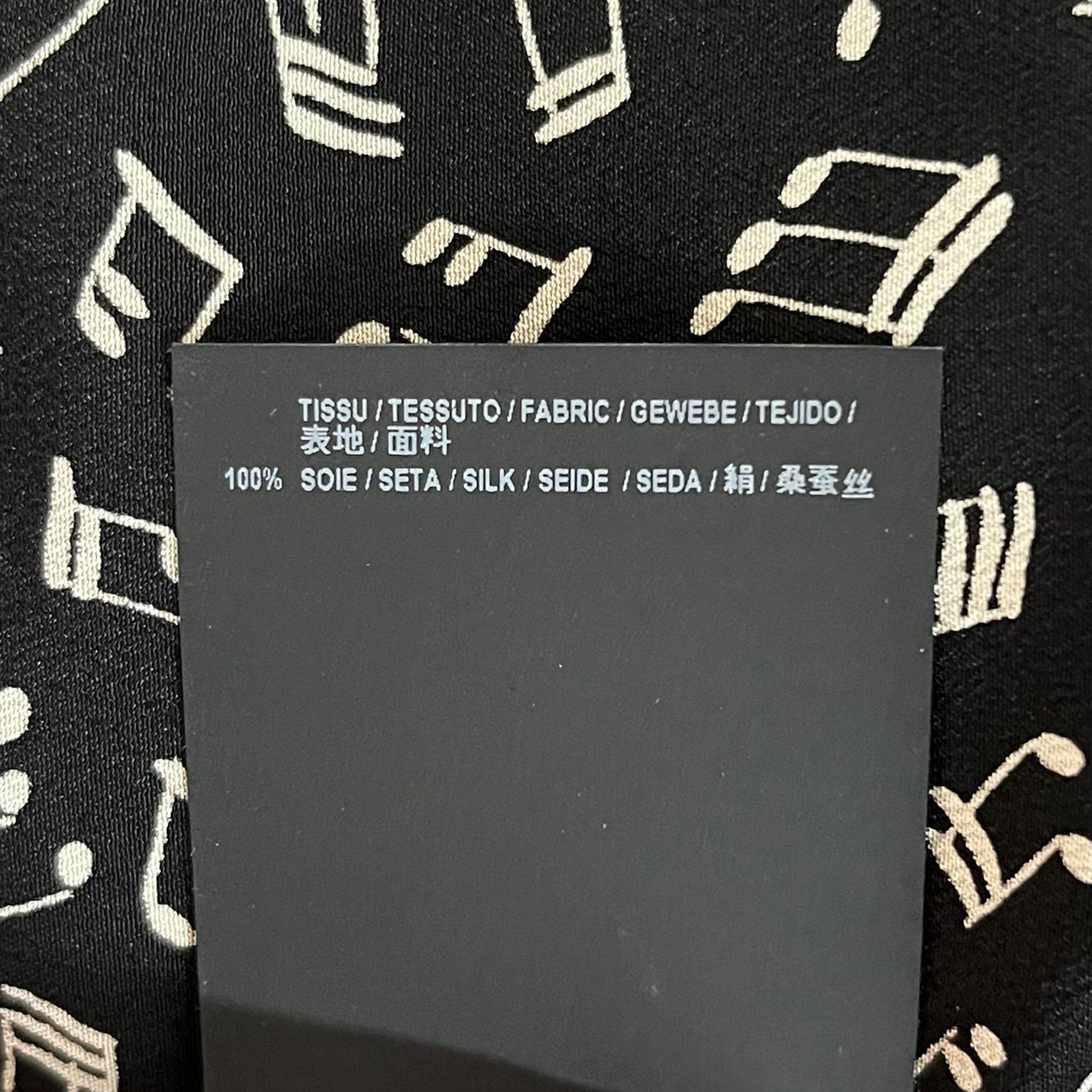 Saint Laurent Paris Saint Laurent Printed Long Sleeve Shirt in Black Silk Size US XL / EU 56 / 4 - 6 Thumbnail