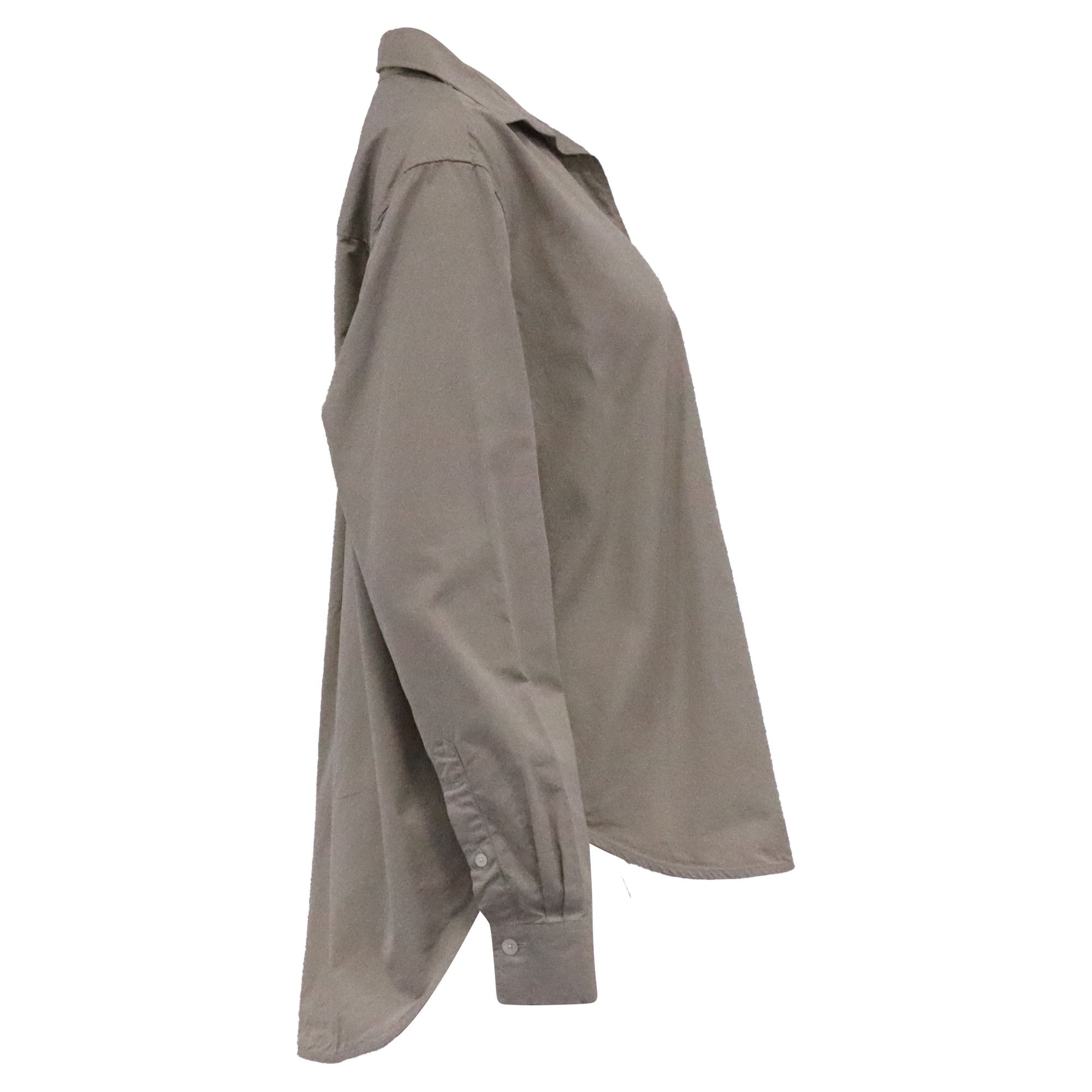 Toteme Totême Button Up Shirt in Beige Cotton Size US XXS / EU 40 - 2 Thumbnail