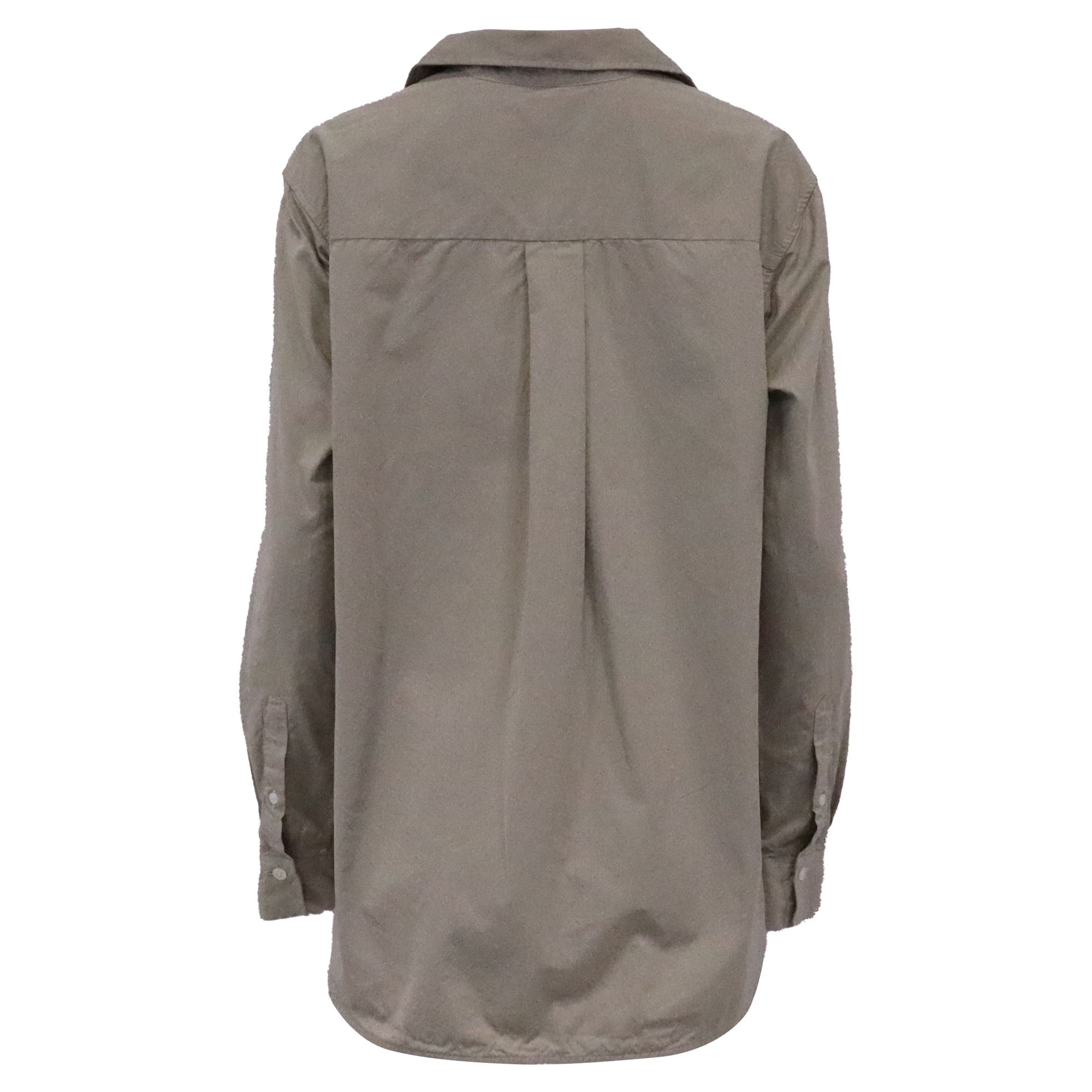 Toteme Totême Button Up Shirt in Beige Cotton Size US XXS / EU 40 - 3 Thumbnail