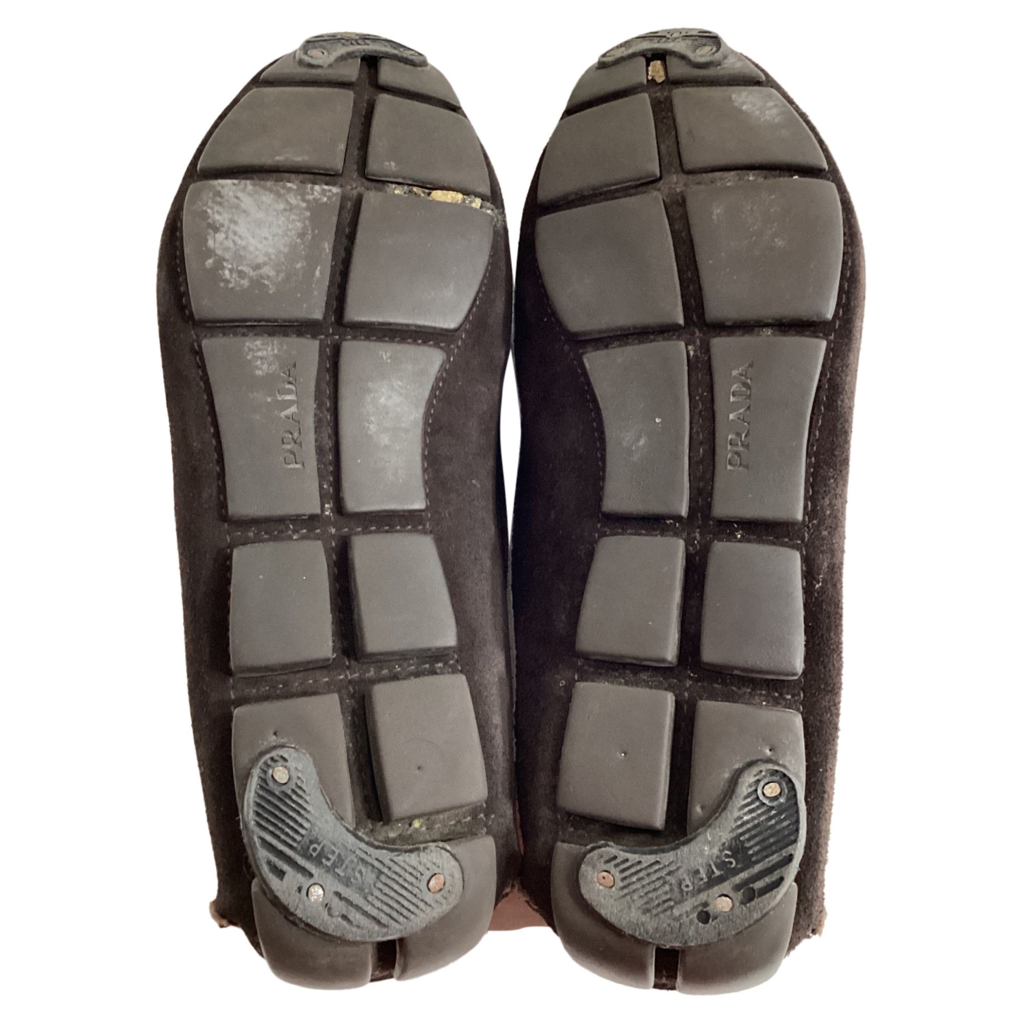 Prada Prada Logo Penny Driver Loafers in Brown Suede Size US 7.5 / EU 40-41 - 4 Thumbnail