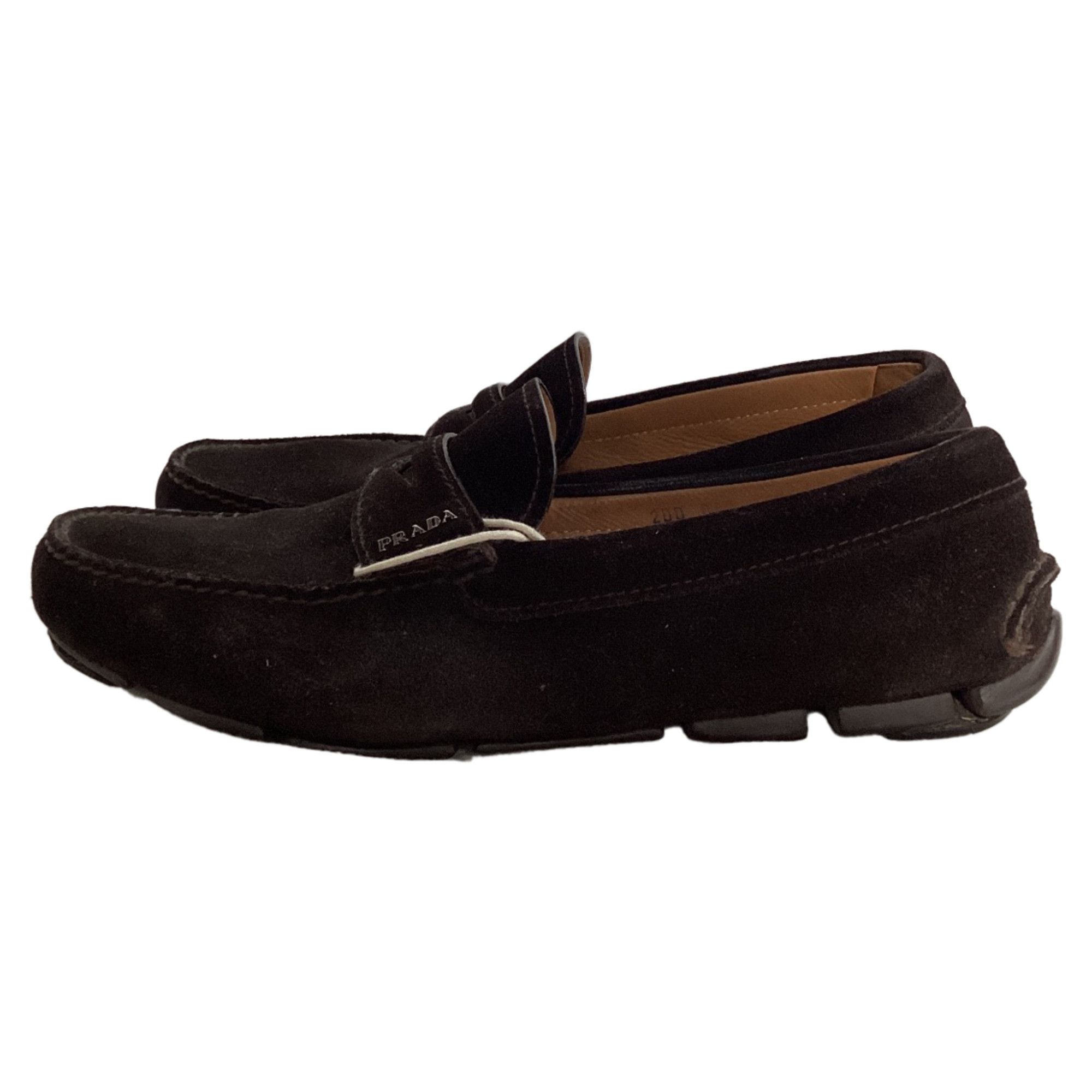 Prada Prada Logo Penny Driver Loafers in Brown Suede Size US 7.5 / EU 40-41 - 5 Thumbnail