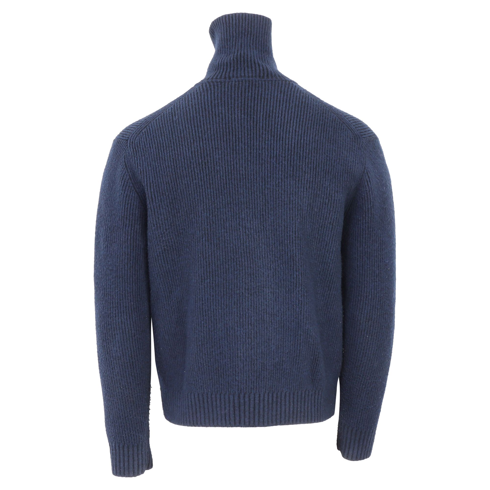JW Anderson JW Anderson X Uniqlo Zip-Up Sweater in Navy Blue Acrylic Size US XL / EU 56 / 4 - 4 Thumbnail