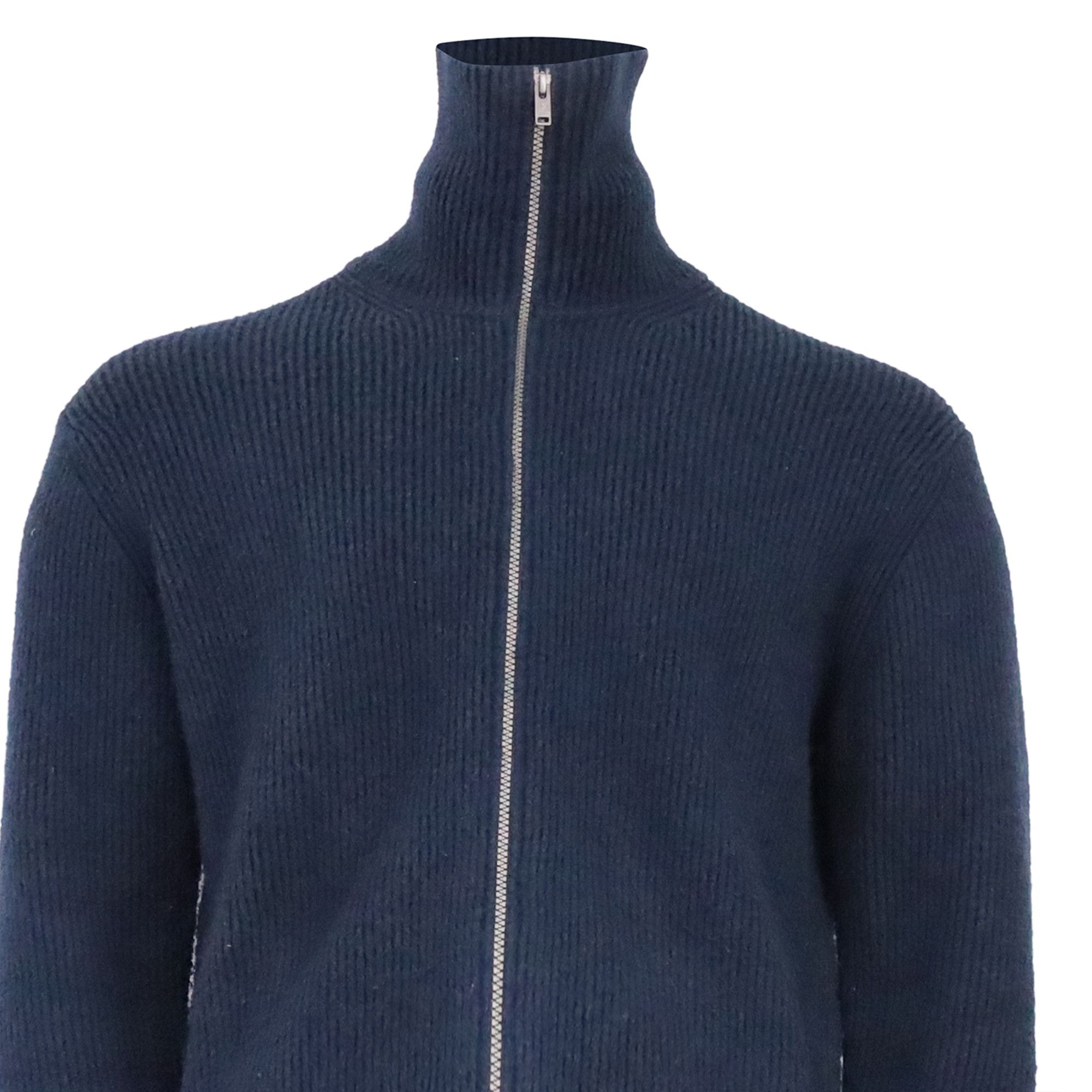 JW Anderson JW Anderson X Uniqlo Zip-Up Sweater in Navy Blue Acrylic Size US XL / EU 56 / 4 - 2 Thumbnail