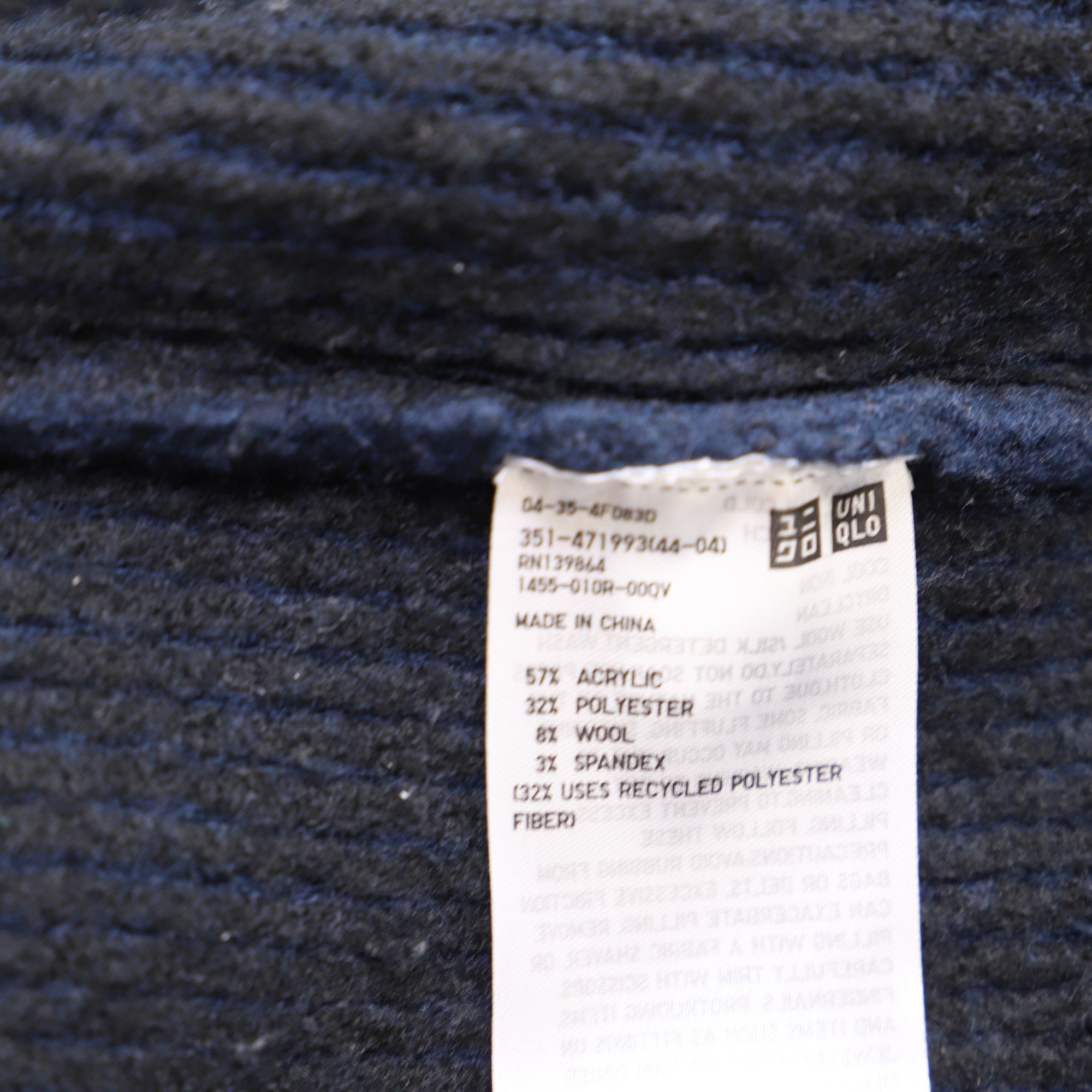 JW Anderson JW Anderson X Uniqlo Zip-Up Sweater in Navy Blue Acrylic Size US XL / EU 56 / 4 - 6 Thumbnail