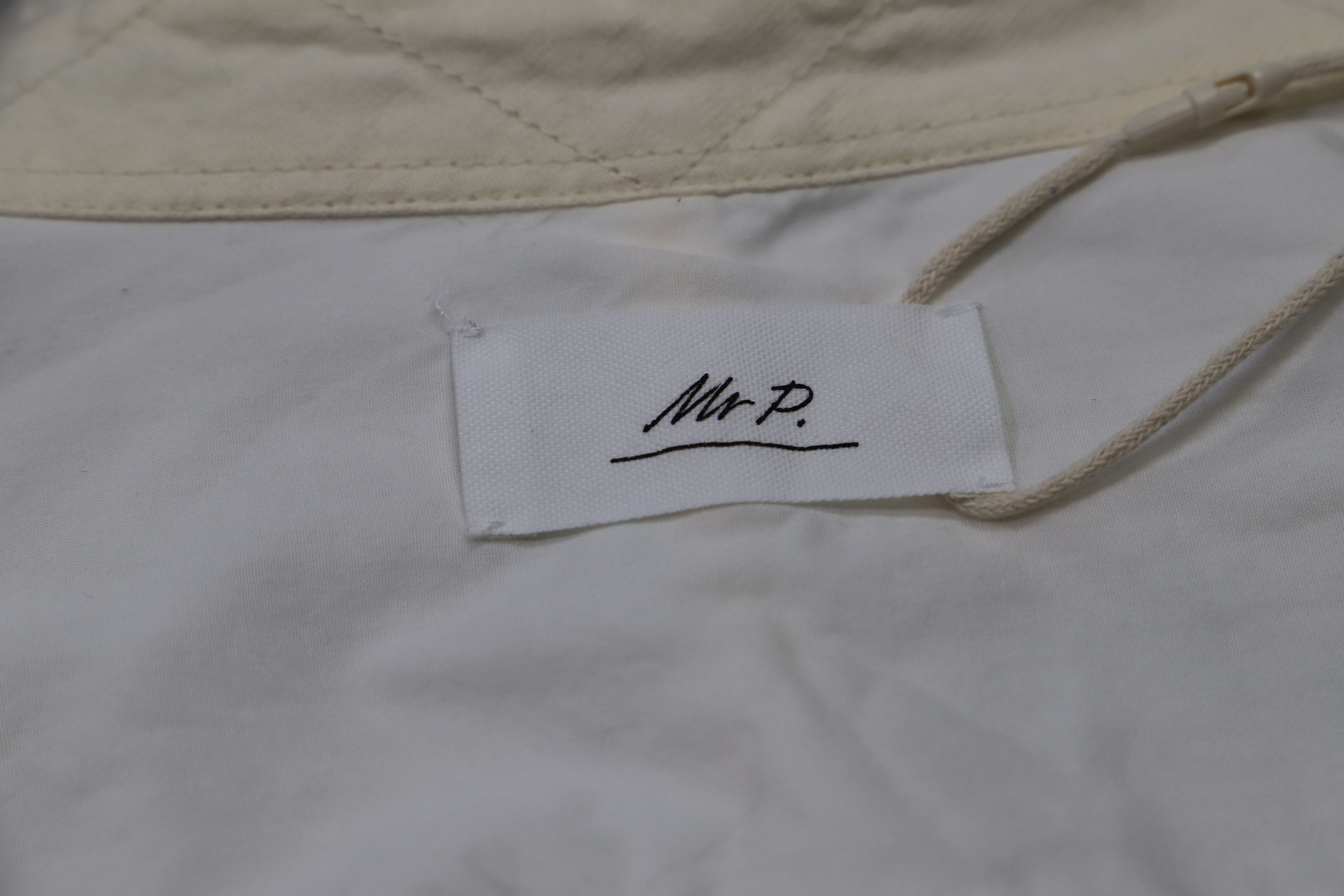 Mr P. Mr. P. Buttoned Long Sleeve Shirt with Pockets in Ivory Cot Size US XL / EU 56 / 4 - 10 Thumbnail