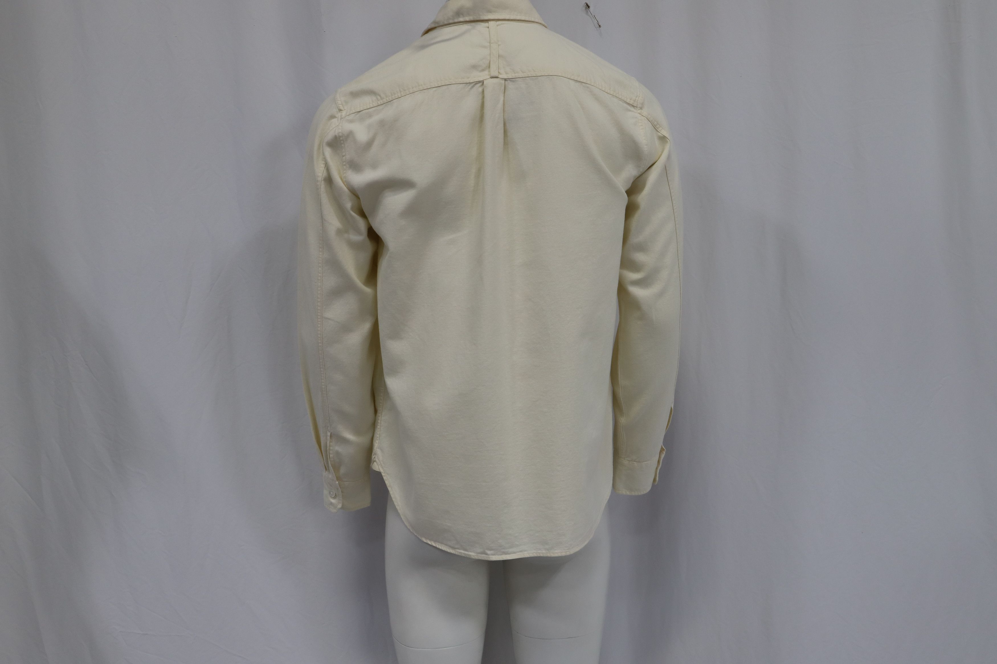 Mr P. Mr. P. Buttoned Long Sleeve Shirt with Pockets in Ivory Cot Size US XL / EU 56 / 4 - 8 Thumbnail