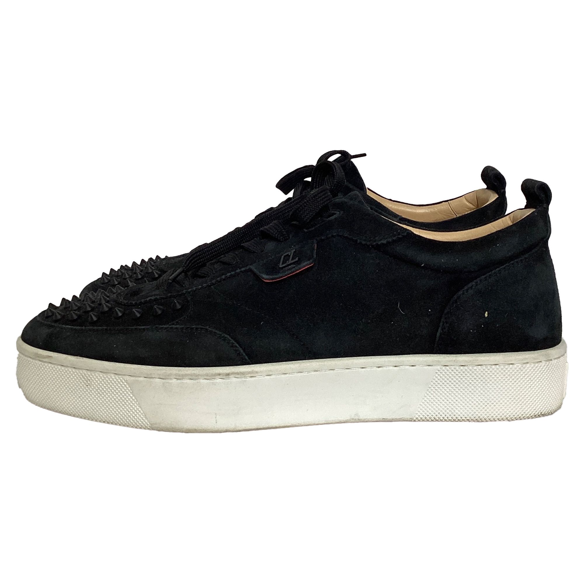 Christian Louboutin Christian Louboutin Happyrui Spiked Sneakers in Black Suede Size US 12.5 / EU 45-46 - 4 Thumbnail