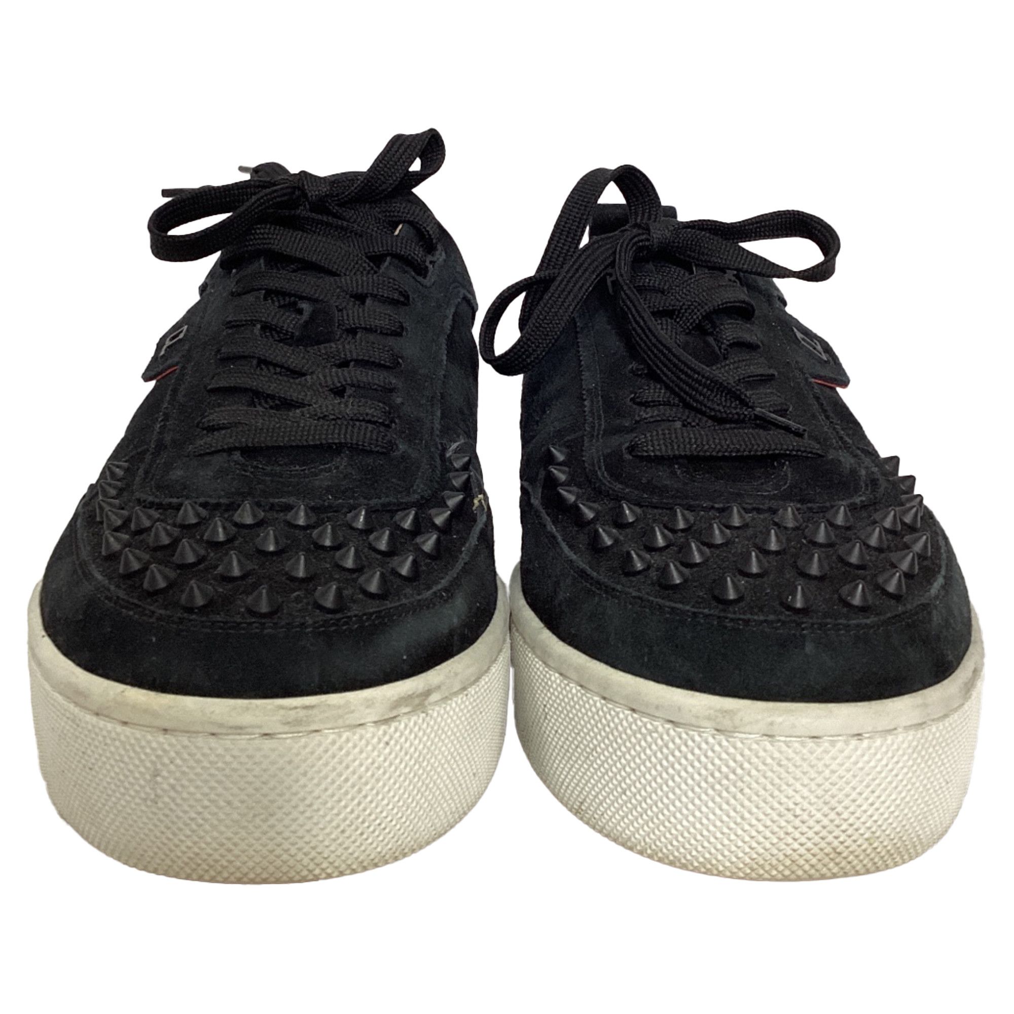 Christian Louboutin Christian Louboutin Happyrui Spiked Sneakers in Black Suede Size US 12.5 / EU 45-46 - 2 Thumbnail