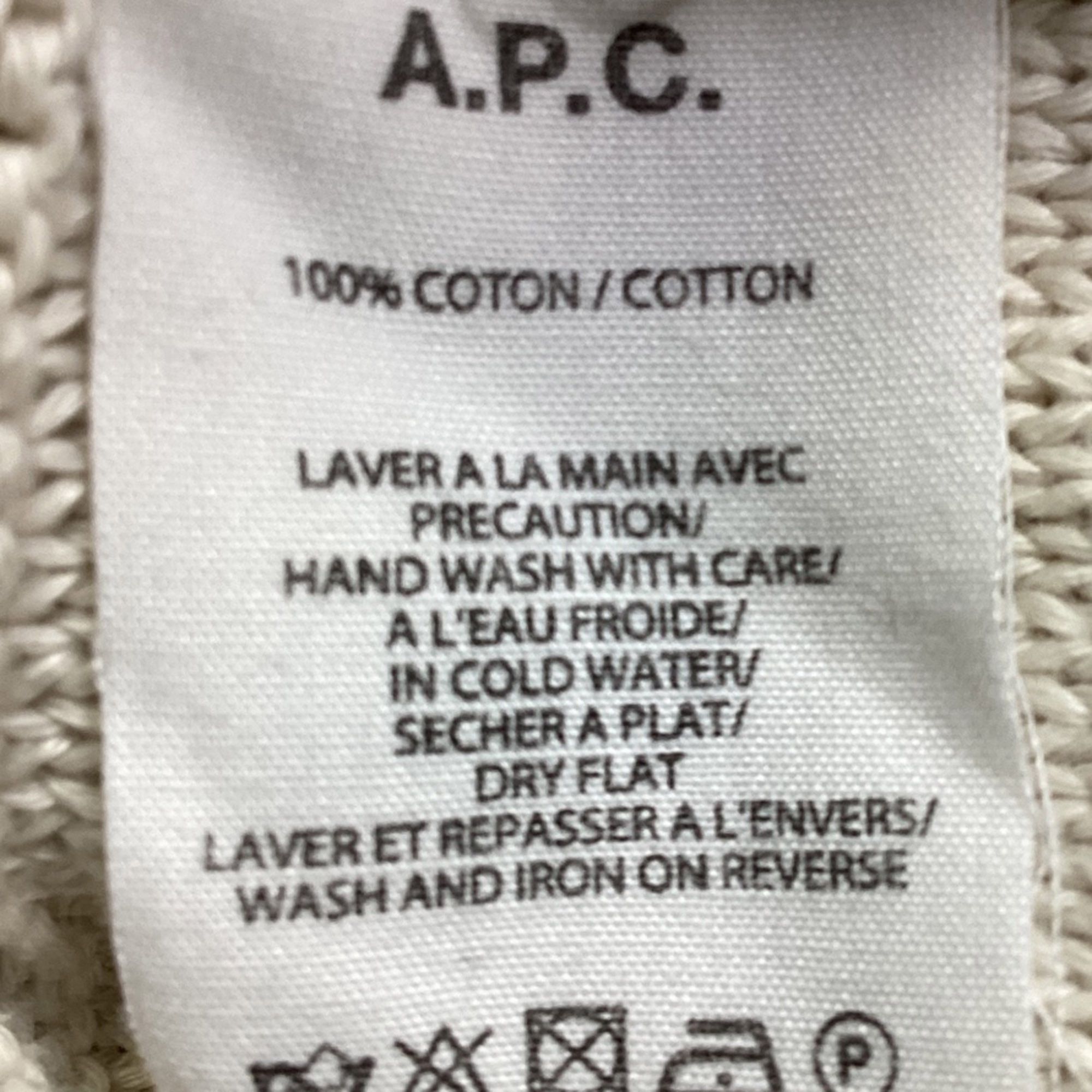 A.P.C. A.P.C. Knitted Sweater in Cream Cotton Size US M / EU 48-50 / 2 - 7 Thumbnail